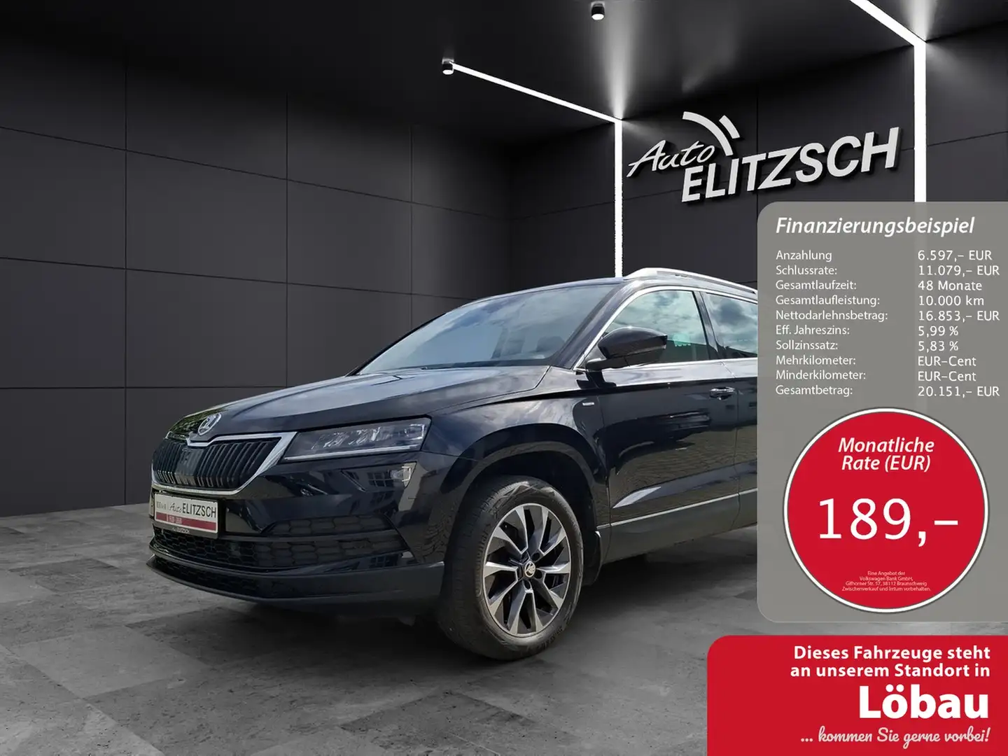 Skoda Karoq TSI Drive-125 DSG LED Navi AID ACC RFK SH Schwarz - 1
