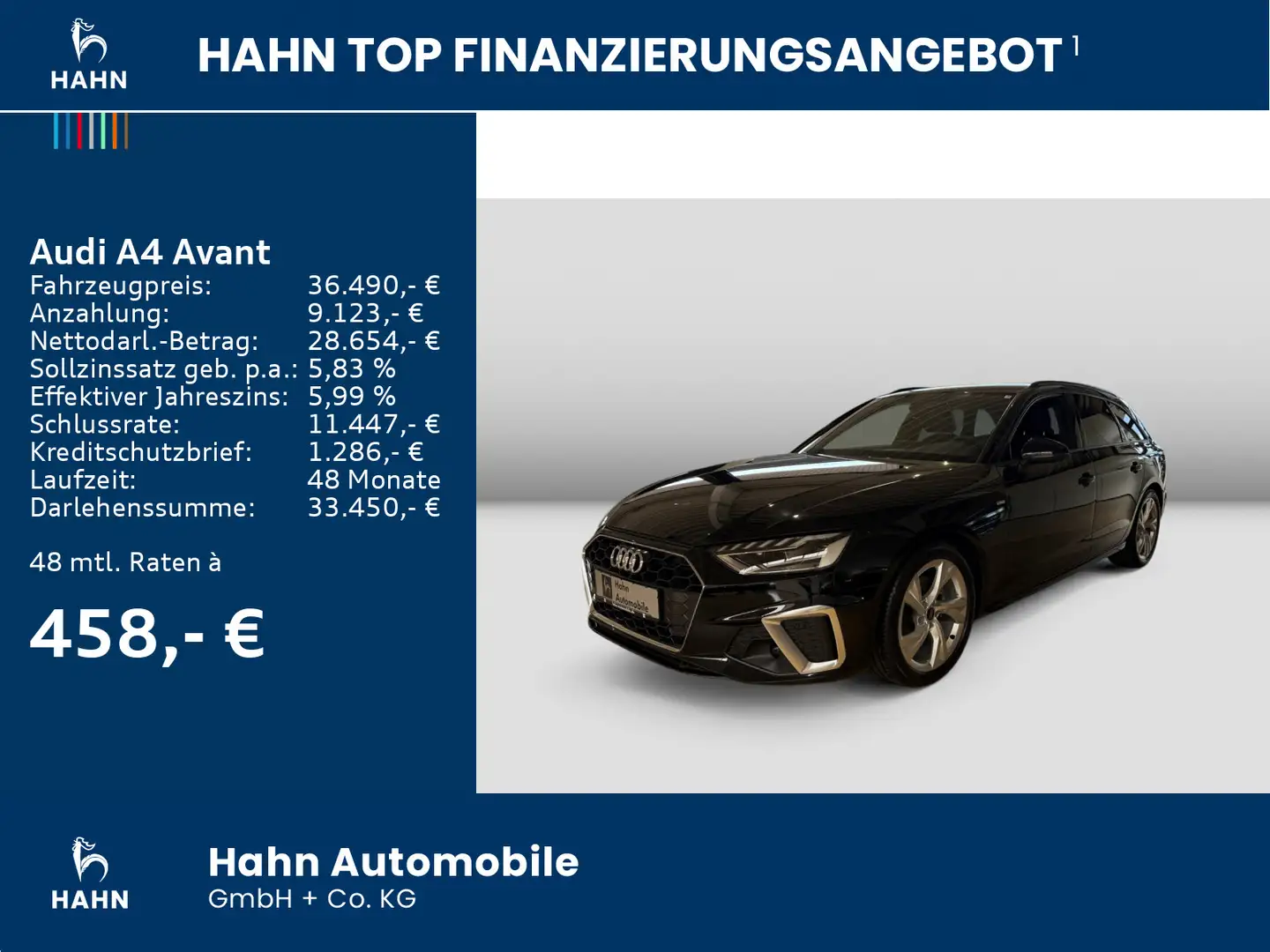 Audi A4 2.0 TFSI S line S tronic LED Navi CAM Noir - 2