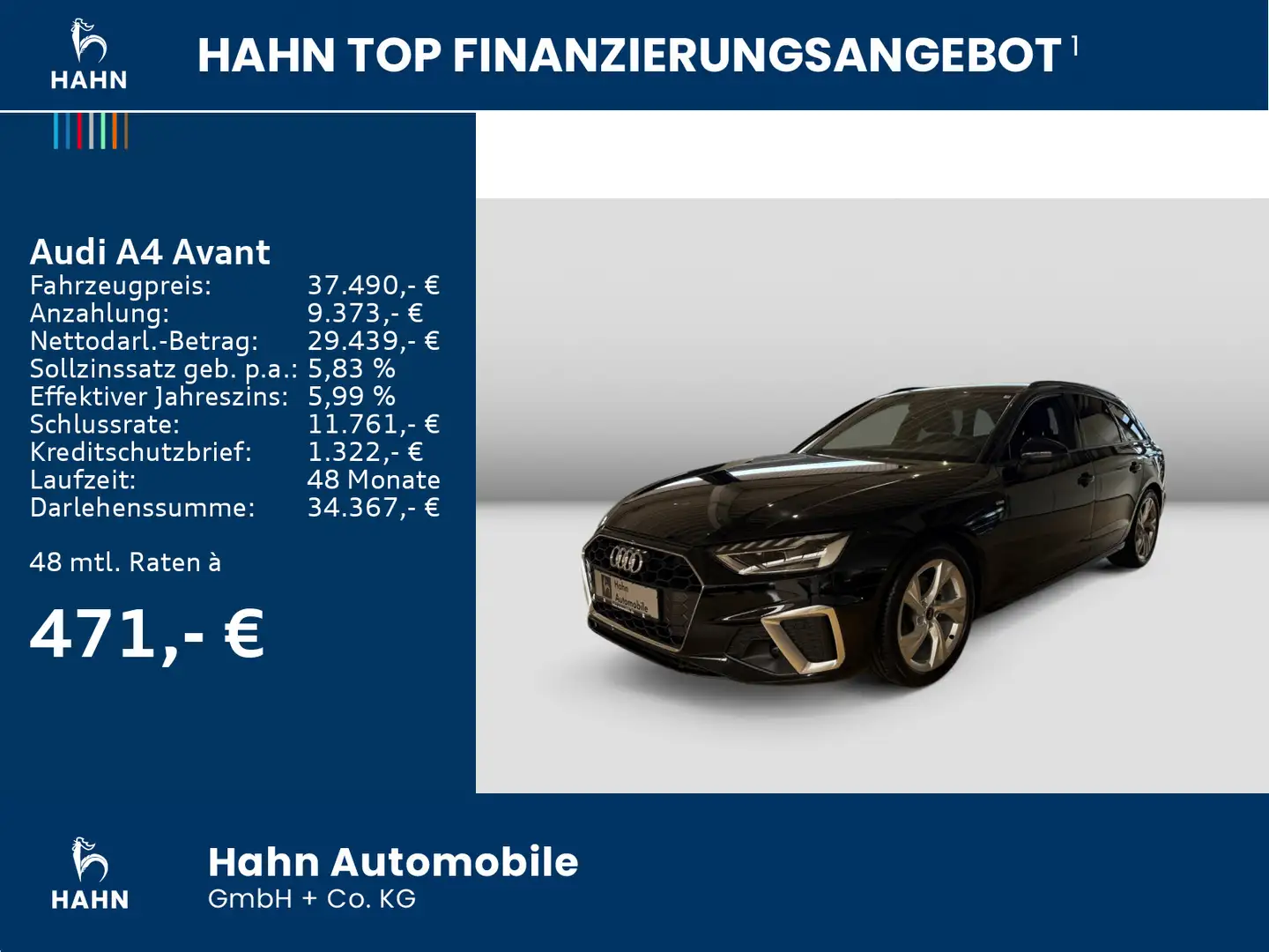 Audi A4 2.0 TFSI S line S tronic LED Navi CAM Schwarz - 2