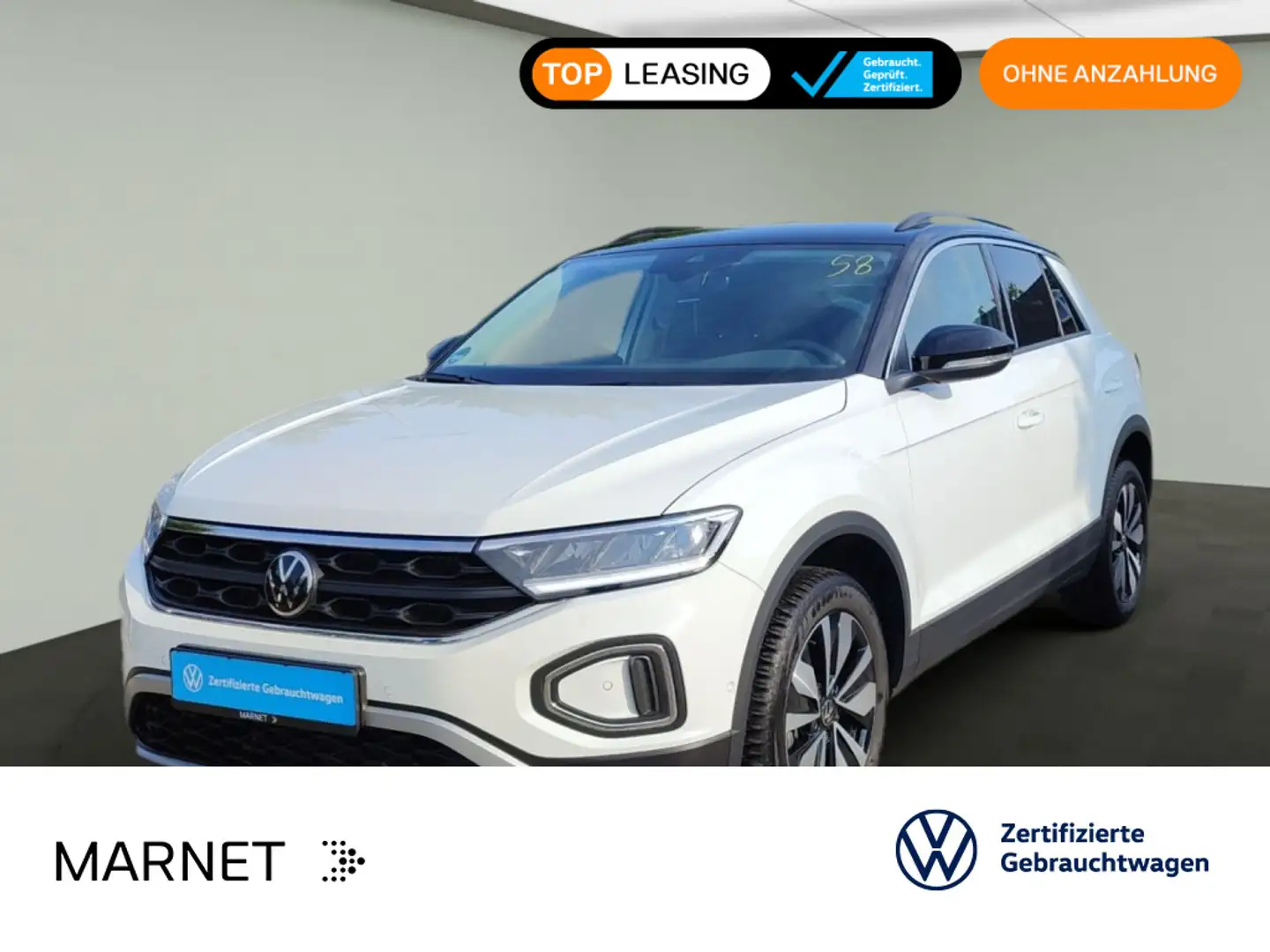 Volkswagen T-Roc Life MOVE 1.0 TSI NAVI*AHK*LED*KAMERA*ASG Weiß - 1
