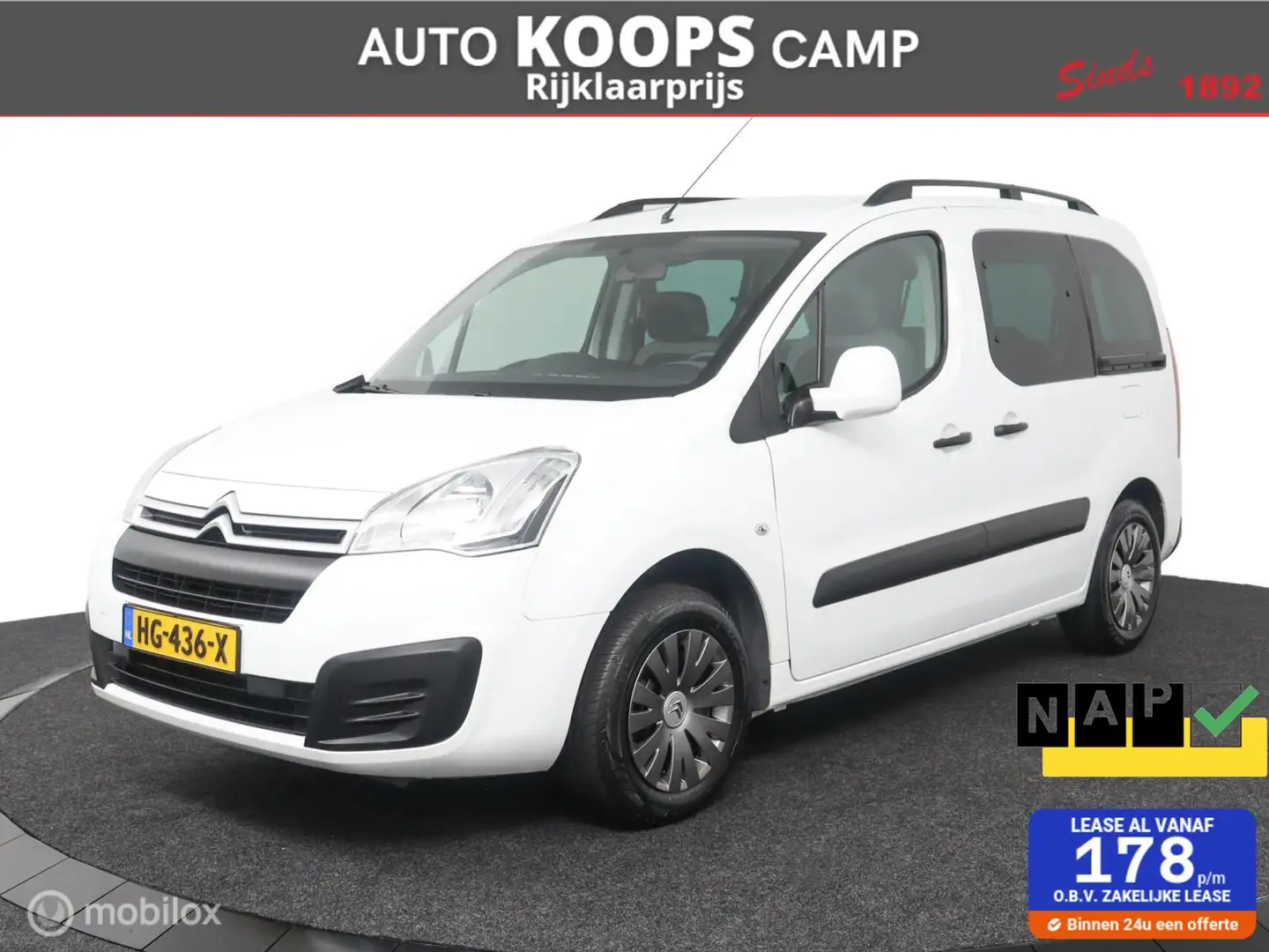 Citroen Berlingo combi 1.6 VTi Feel | 5-persoons | Airco | Cruise | Wit - 1