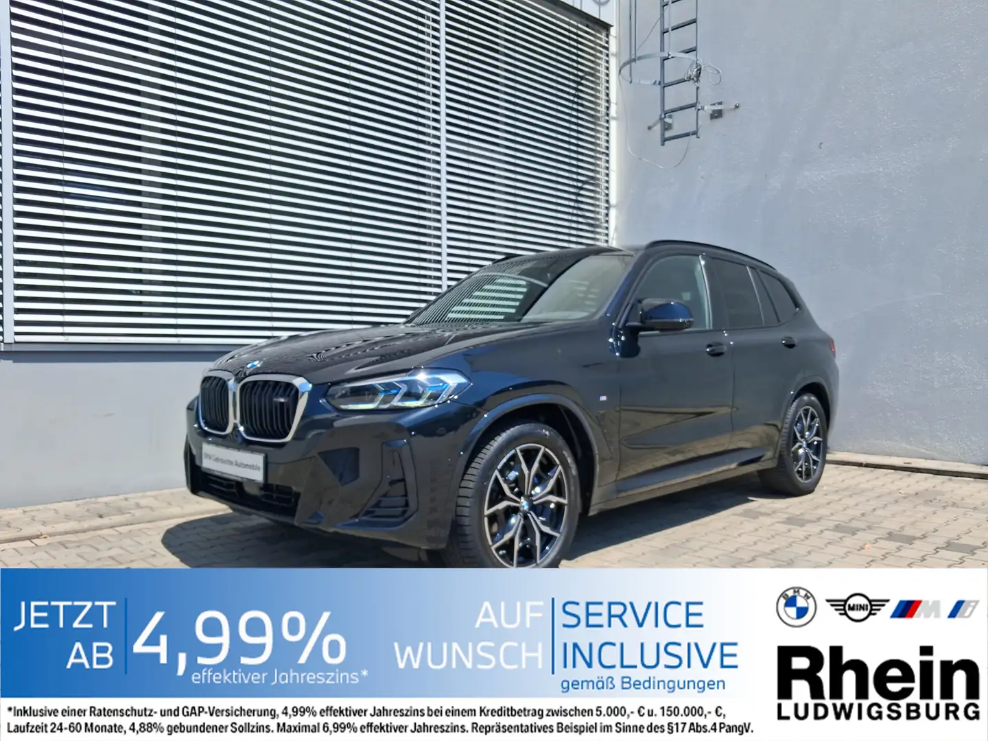 BMW X3 M 40i Laser Navi HUD AHK H&K Pano SHZ Noir - 1