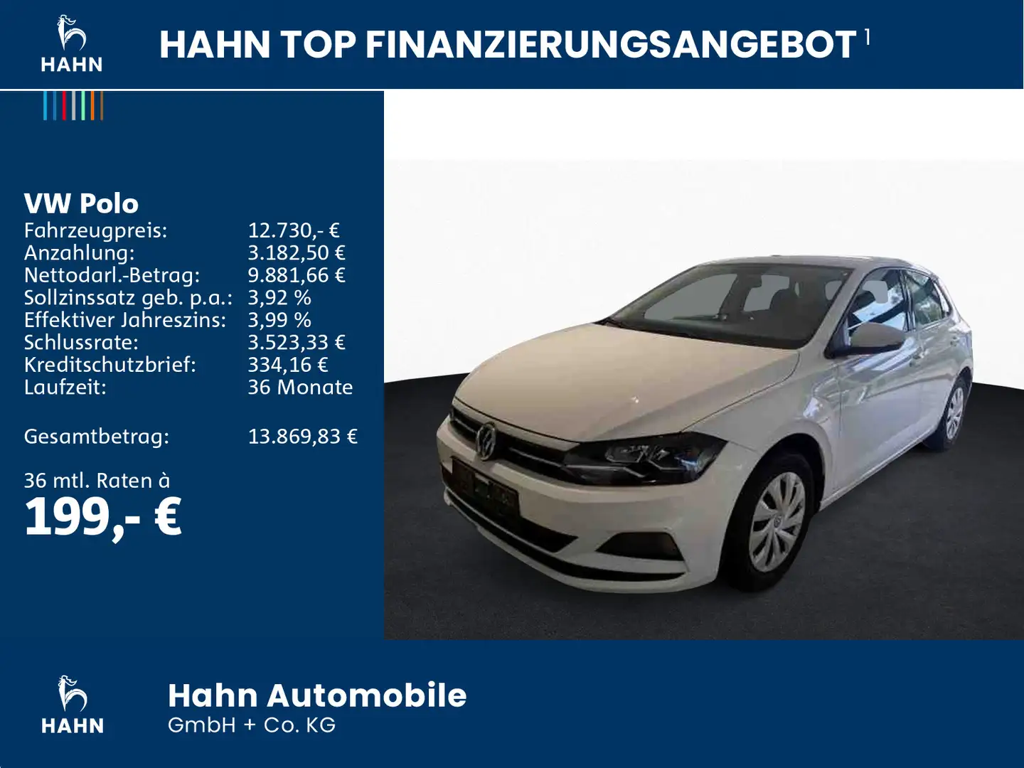 Volkswagen Polo 1.0 Comfortline Klima Bluetooth App-Connect Blanc - 2
