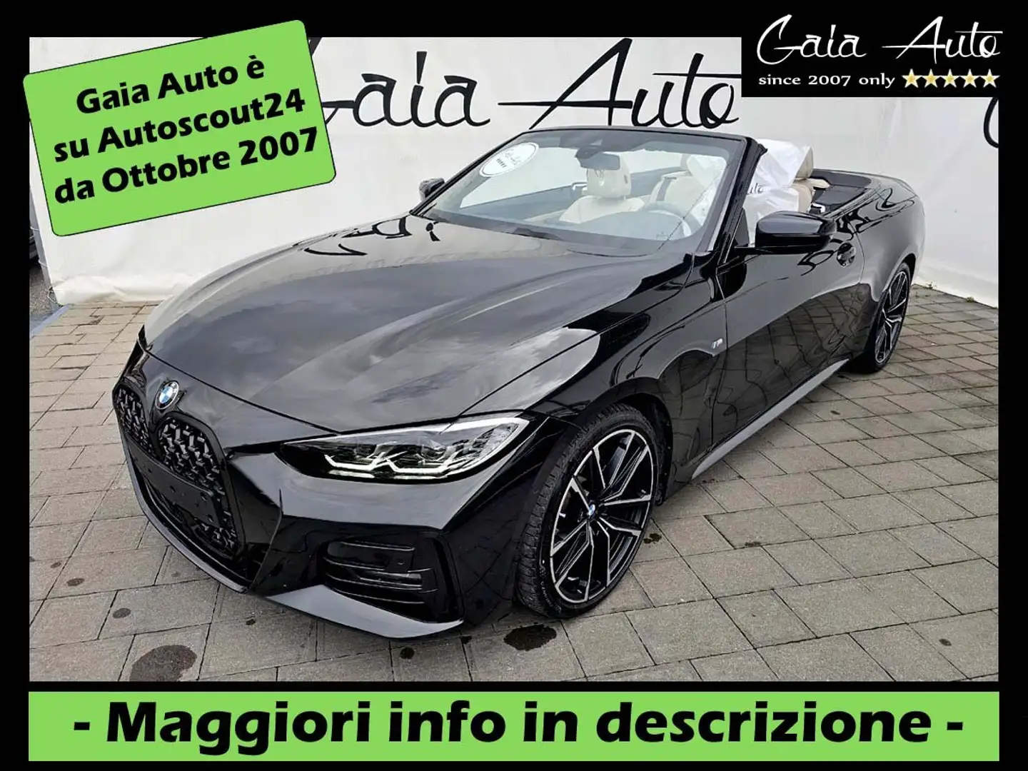 BMW 420 Cabrio 20i Msport M-SPORT (Su richiesta) Nero - 1