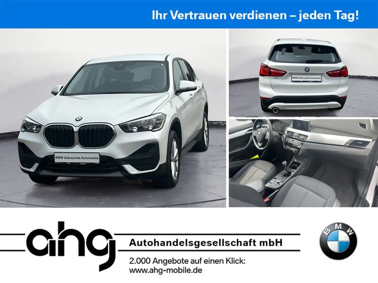 BMW X1 sDrive18i Advantage Klimaaut. Aut. Heckkl. Si Weiß - 1