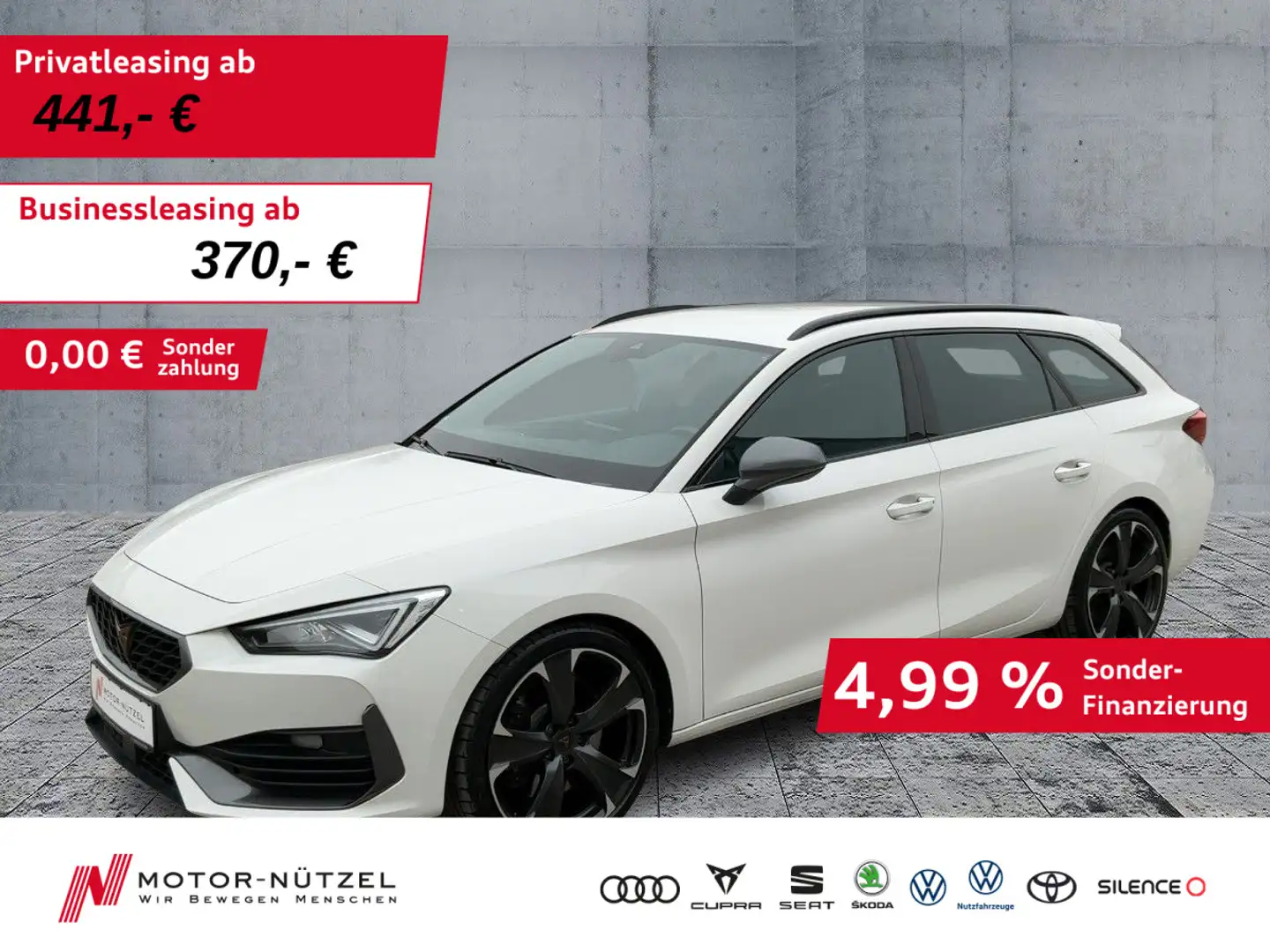 CUPRA Leon ST 2.0 TSI DSG VZ LED+NAVI+AHK+DCC+SHZ+GRA Weiß - 1