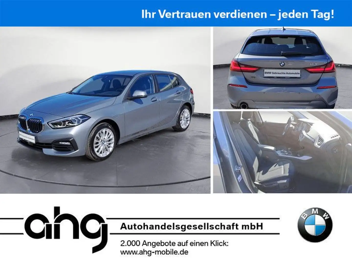 BMW 118 i Advantage LED Navi Navi Aut. Klimaaut. PDC Gris - 1