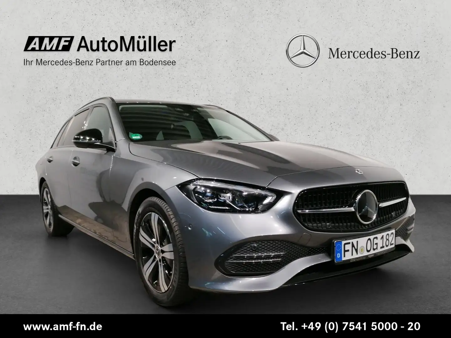 Mercedes-Benz C 180 C 180T Avantgarde +NIGHT+AHK+DISTRO+KAMERA+MBUX+ Gris - 1