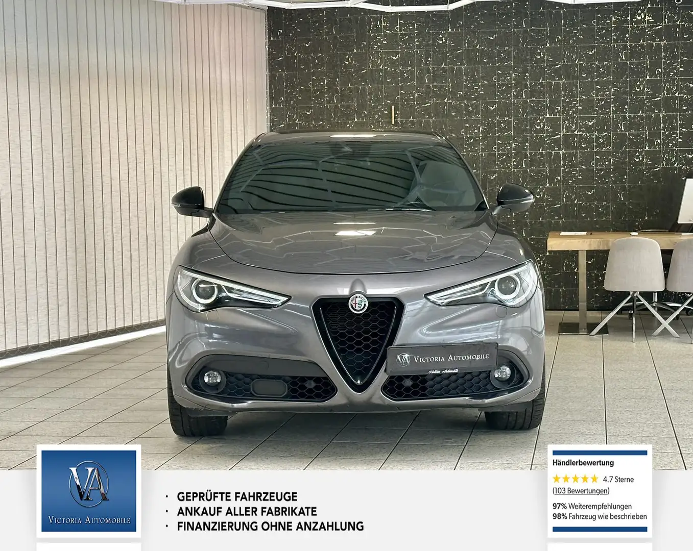 Alfa Romeo Stelvio Veloce Q4 1 Hand. Leder. Memory. Rückfahrkamera Silber - 2