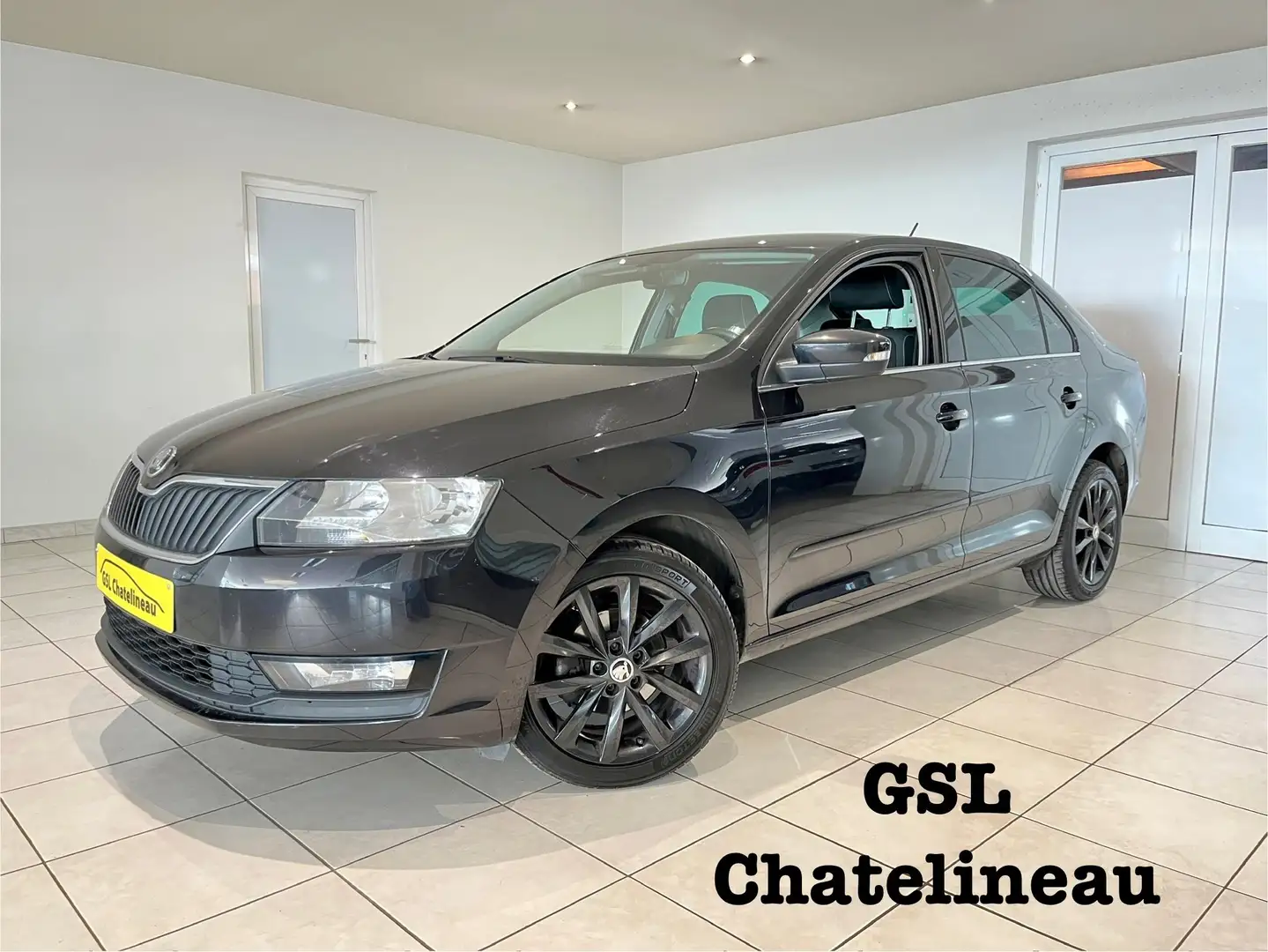 Skoda Rapid/Spaceback 1.0TSi 95cv 2018 Noir Airco/Cruise/Navi/Capteur Zwart - 1
