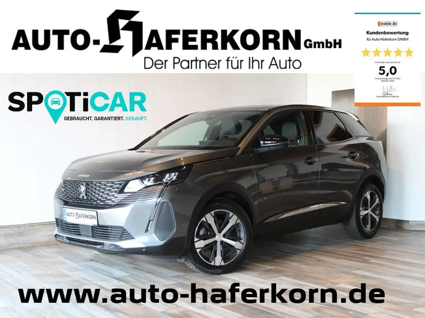 Peugeot 3008 1.2 PureTech 130 Allure Pack*EAT8*LED*360° Grau - 1