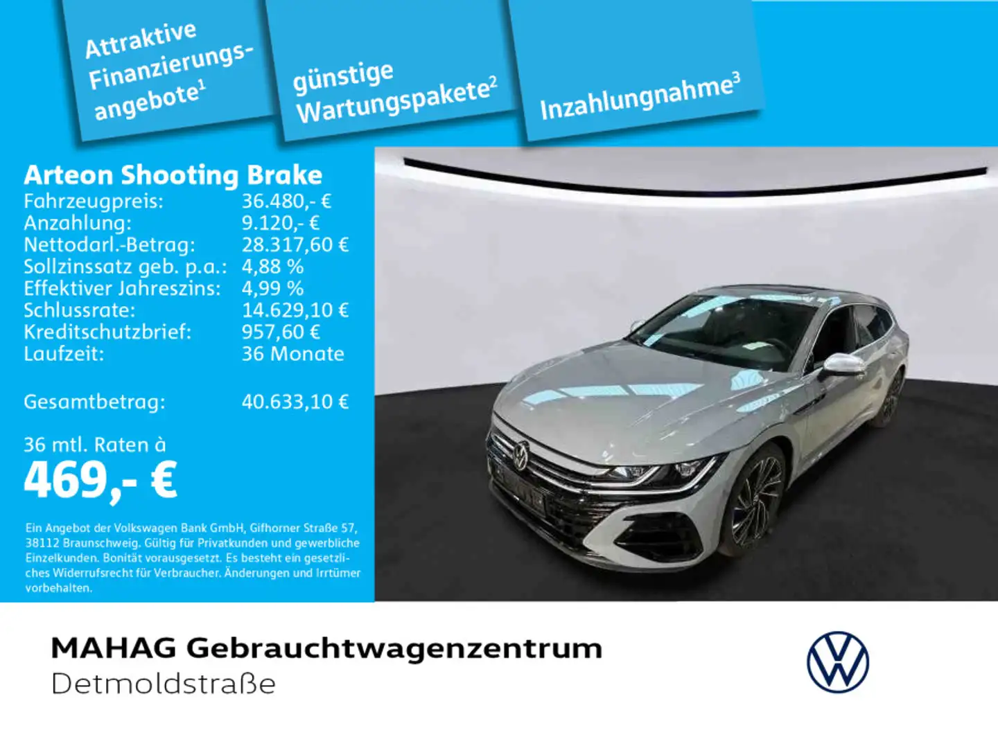 Volkswagen Arteon Arteon R Shooting Brake R 2,0 TSI 4MOT AHK Q.Lig Gris - 1