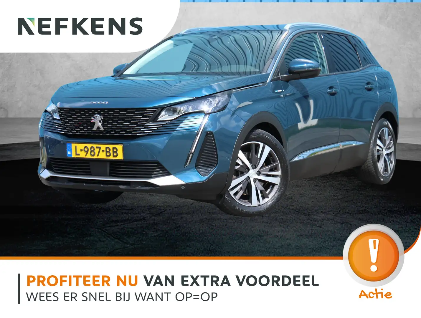 Peugeot 3008 1.6 HYbrid 225PK Blue Lease Allure | Navigatie | D Bleu - 1