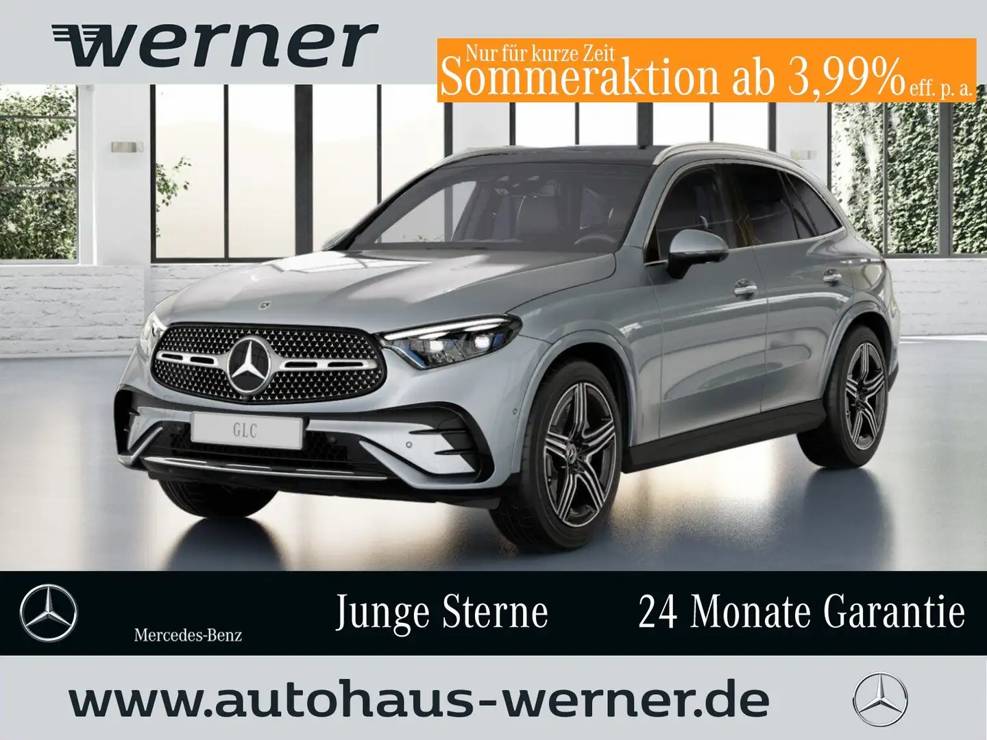 Mercedes-Benz GLC 300 d 4M AMG-ADV+ PANO FAP AHK DIGIT-L BURME Argintiu - 1
