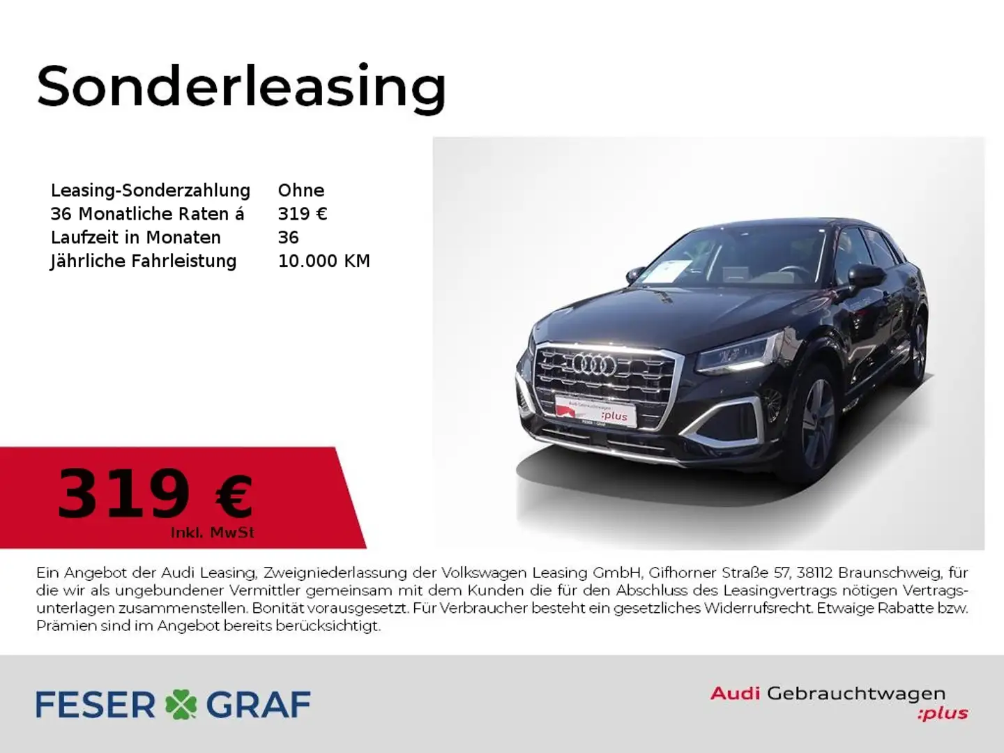 Audi Q2 advanced 35TDI S tronic Navi LED PDC Tempomat Noir - 1