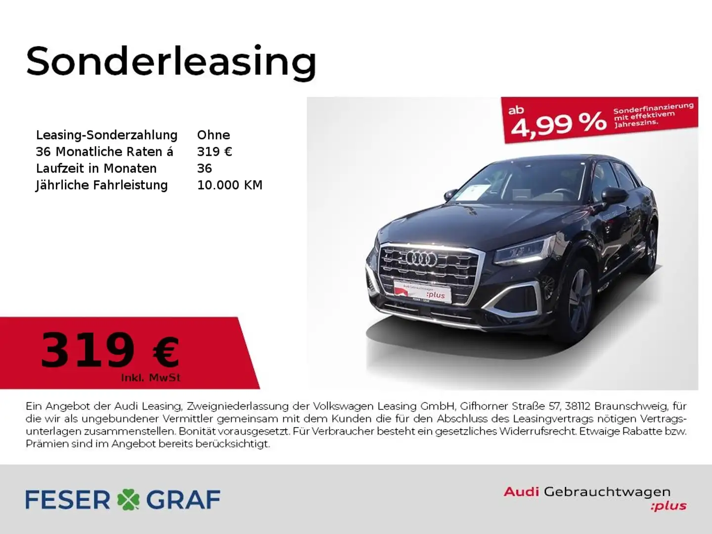 Audi Q2 advanced 35TDI S tronic Navi LED PDC Tempomat Schwarz - 1