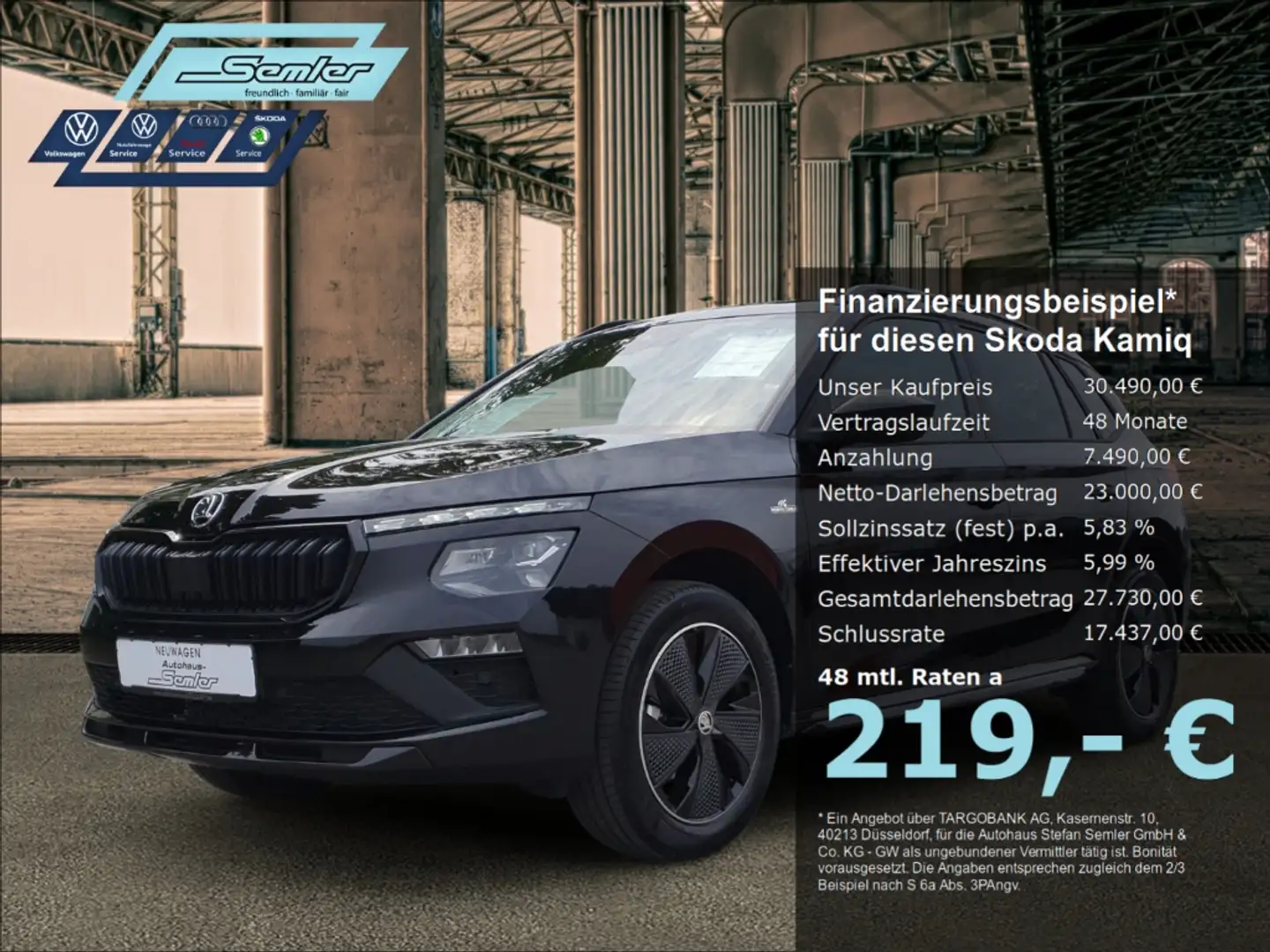 Skoda Kamiq Monte Carlo 1.5 TSI PANO NAVI LED Noir - 1