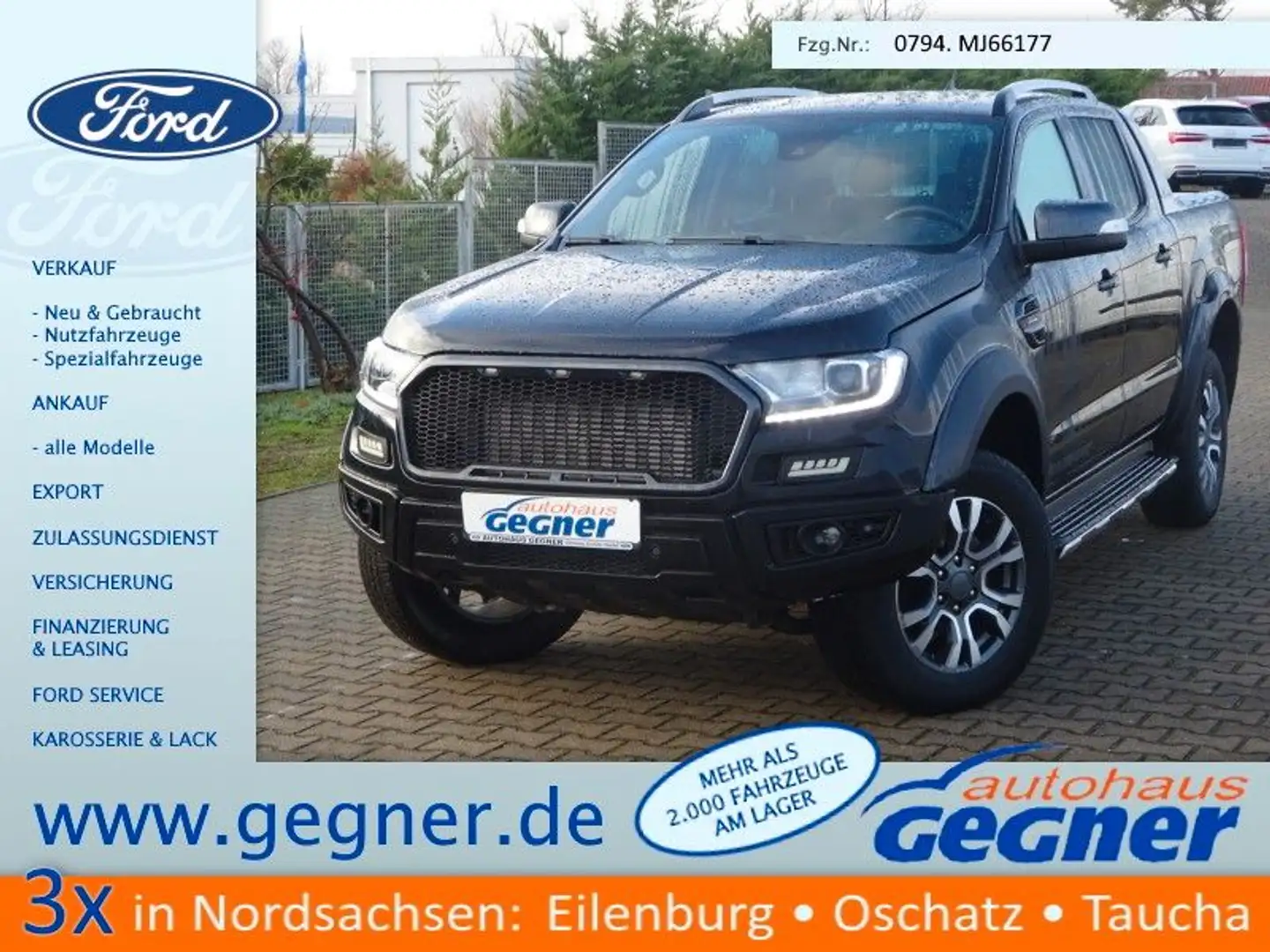 Ford Ranger DK 212PS Autm. Wildtrak 4x4 AHK Rollo Noir - 1