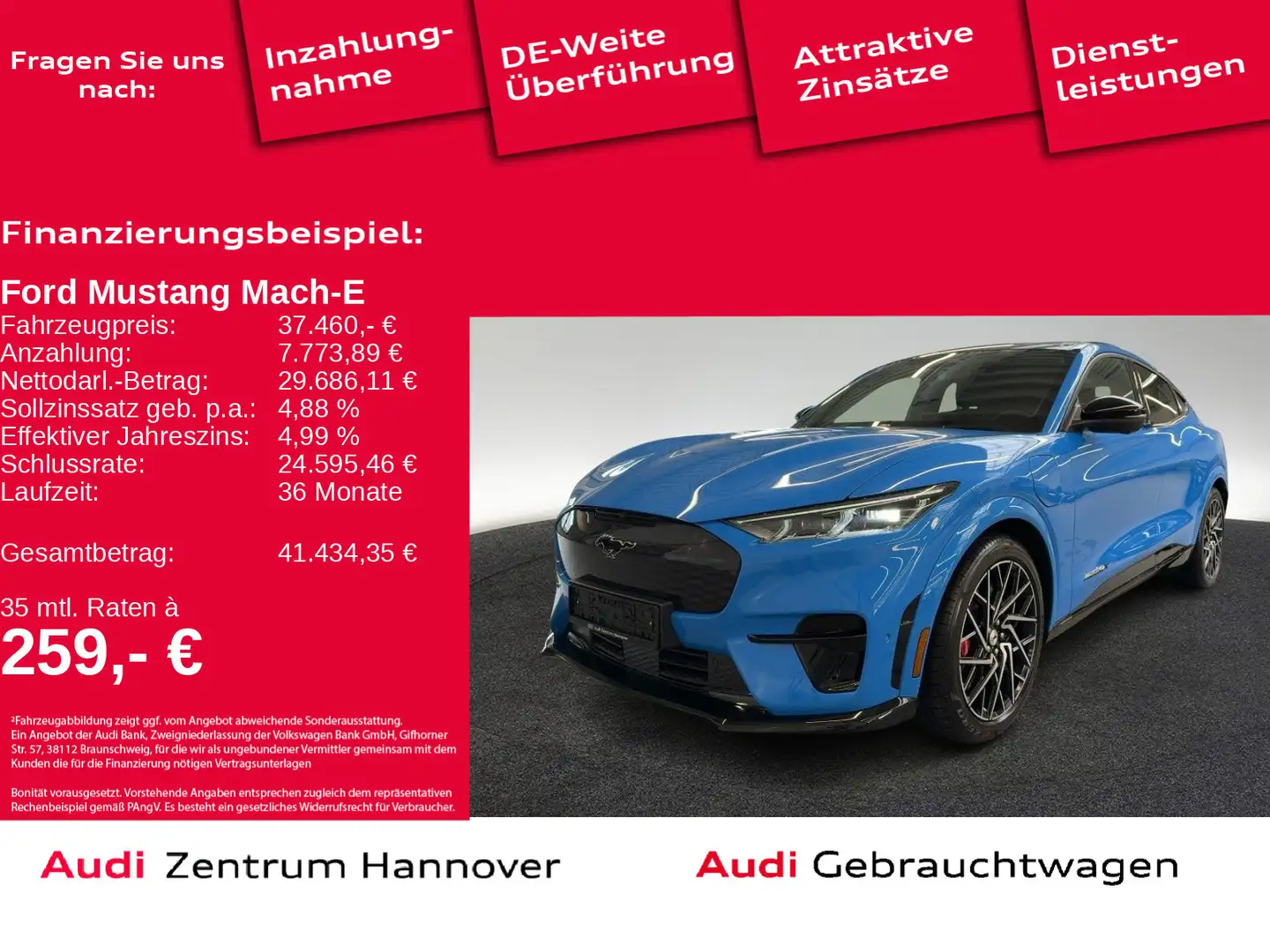 Ford Mustang Mach-E GT AWD Matrix B&O DAB Albastru - 1