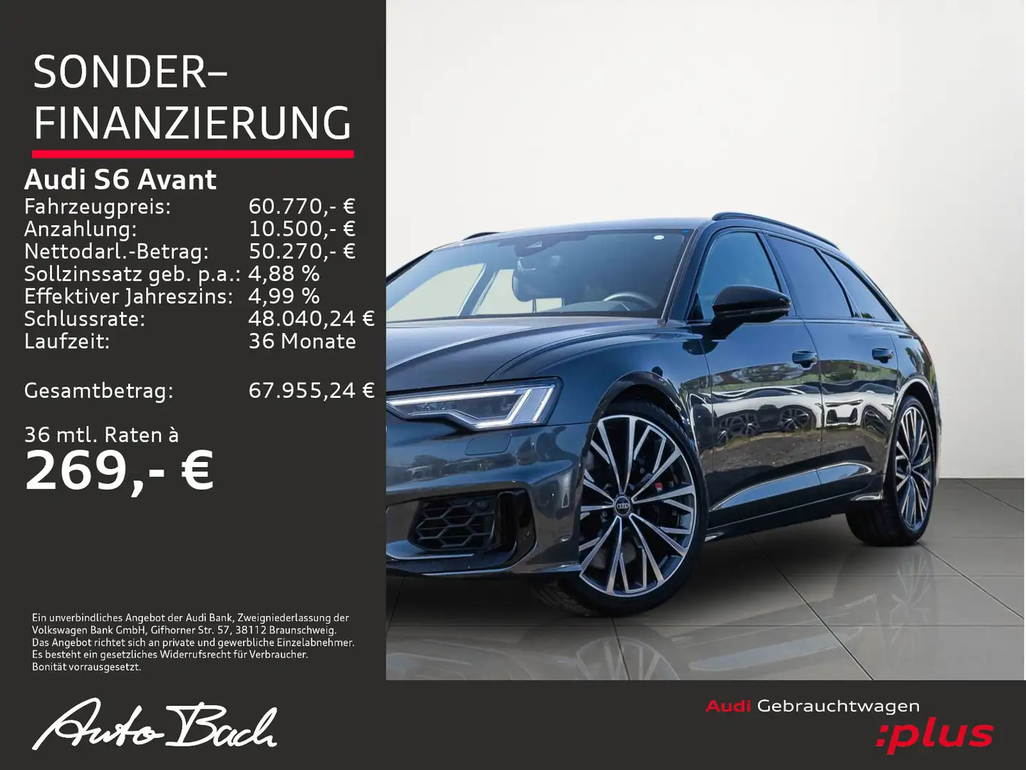 Audi S6 3.0TDI qu Navi LED Virtual ACC EPH Grau - 2