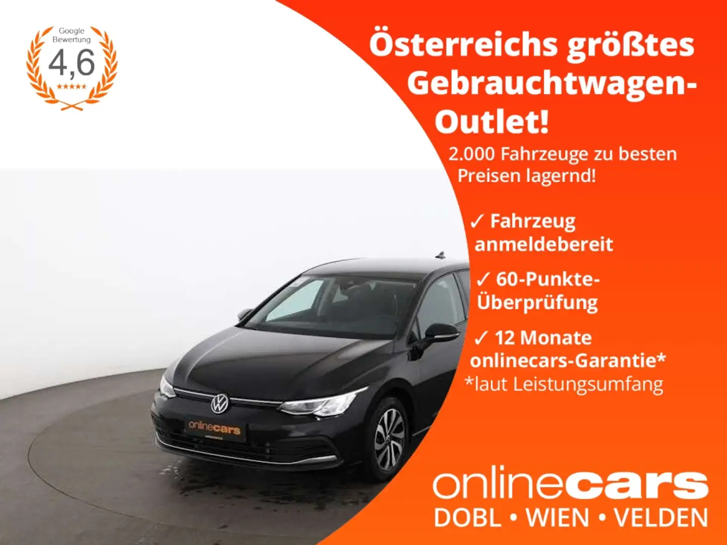 Volkswagen Golf VIII 2.0 TDI Active Aut LED AHK RADAR NAVI Schwarz - 1