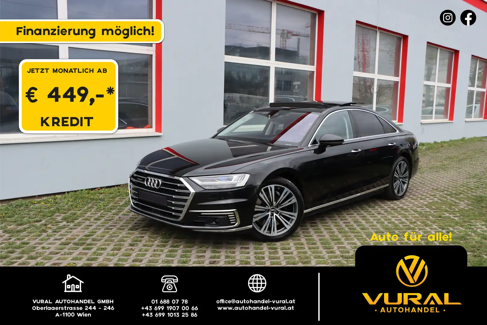 Audi A8 60 TFSIe quattro | Panorama | Head-Up | VOLL AUST. Schwarz - 1