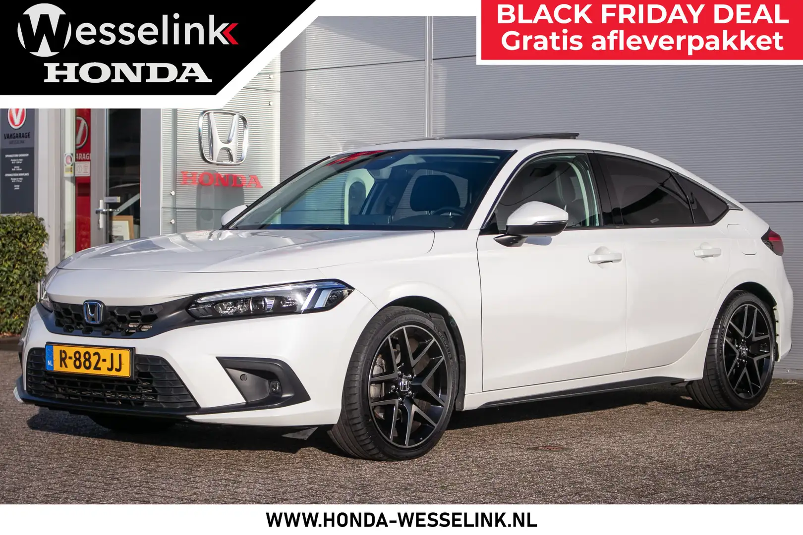 Honda Civic 2.0 e:HEV Advance - Leder | Schuifdak | BTW auto Weiß - 1