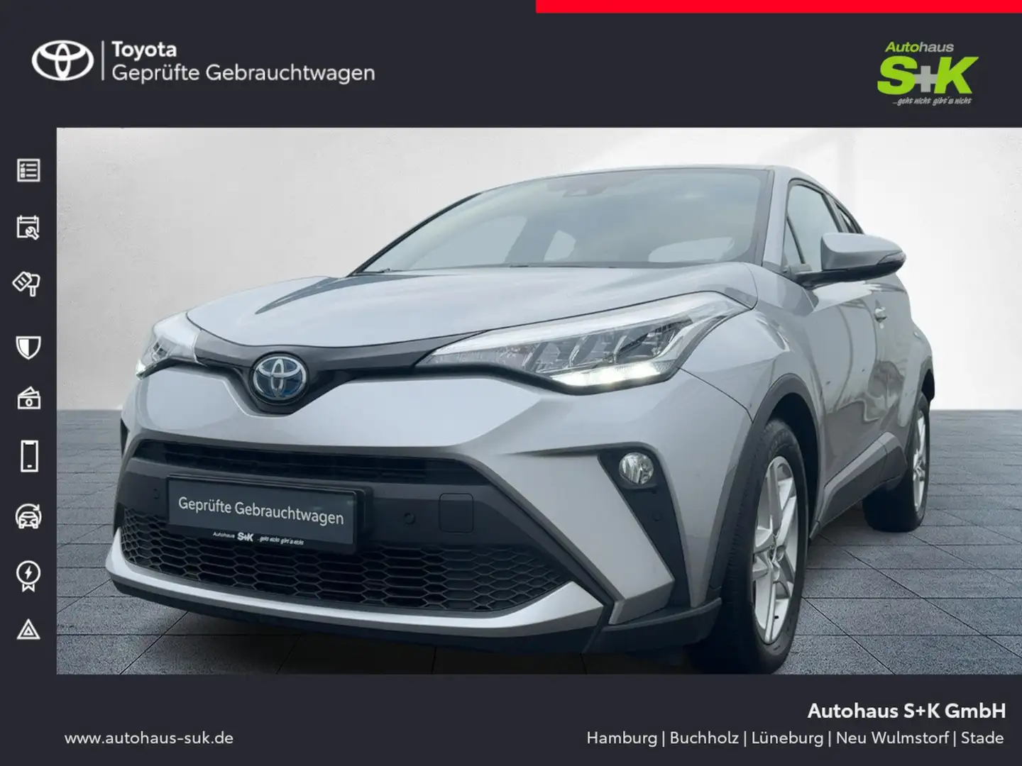 Toyota C-HR 1.8 Hybrid Business Edition*CARPLAY+SAFETYSENSE* Silver - 1