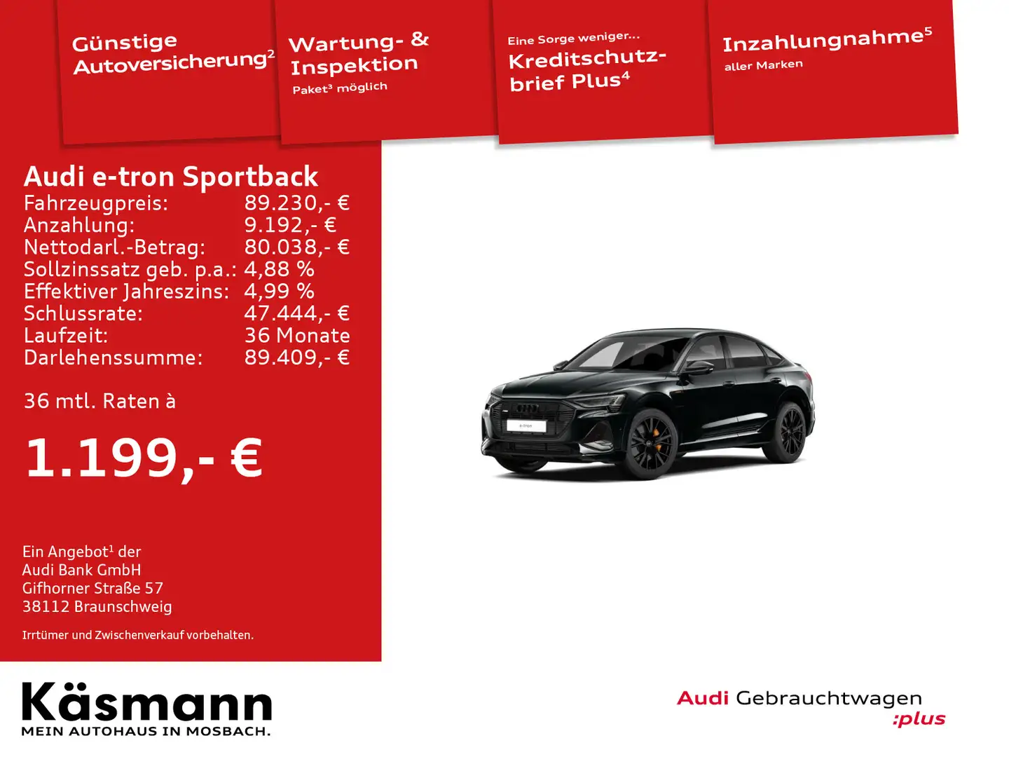 Audi e-tron S line 55 qu AHK MATRIX TOUR B& Schwarz - 1