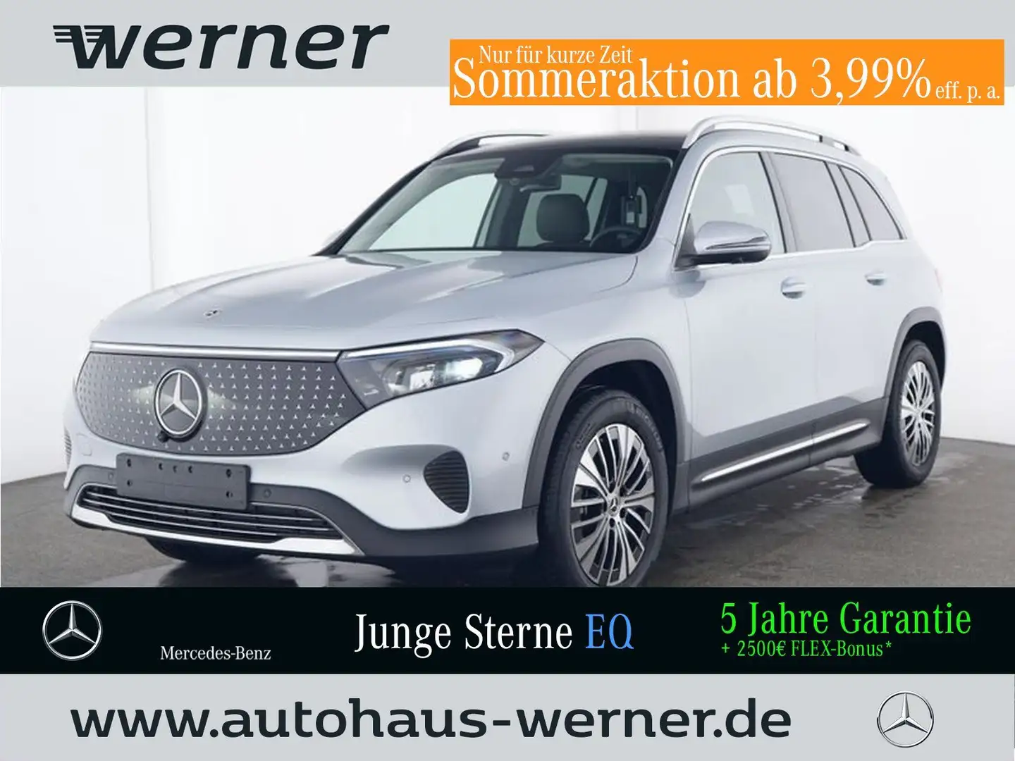 Mercedes-Benz EQB 350 4M EL-ART-ADV+ PANO FAP 360° MEMORY WDGS Srebrny - 1