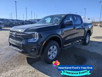 Black 2026 Ford Ranger XL SuperCrew 4WD Pickup Truck Four-Wheel Drive Automatic