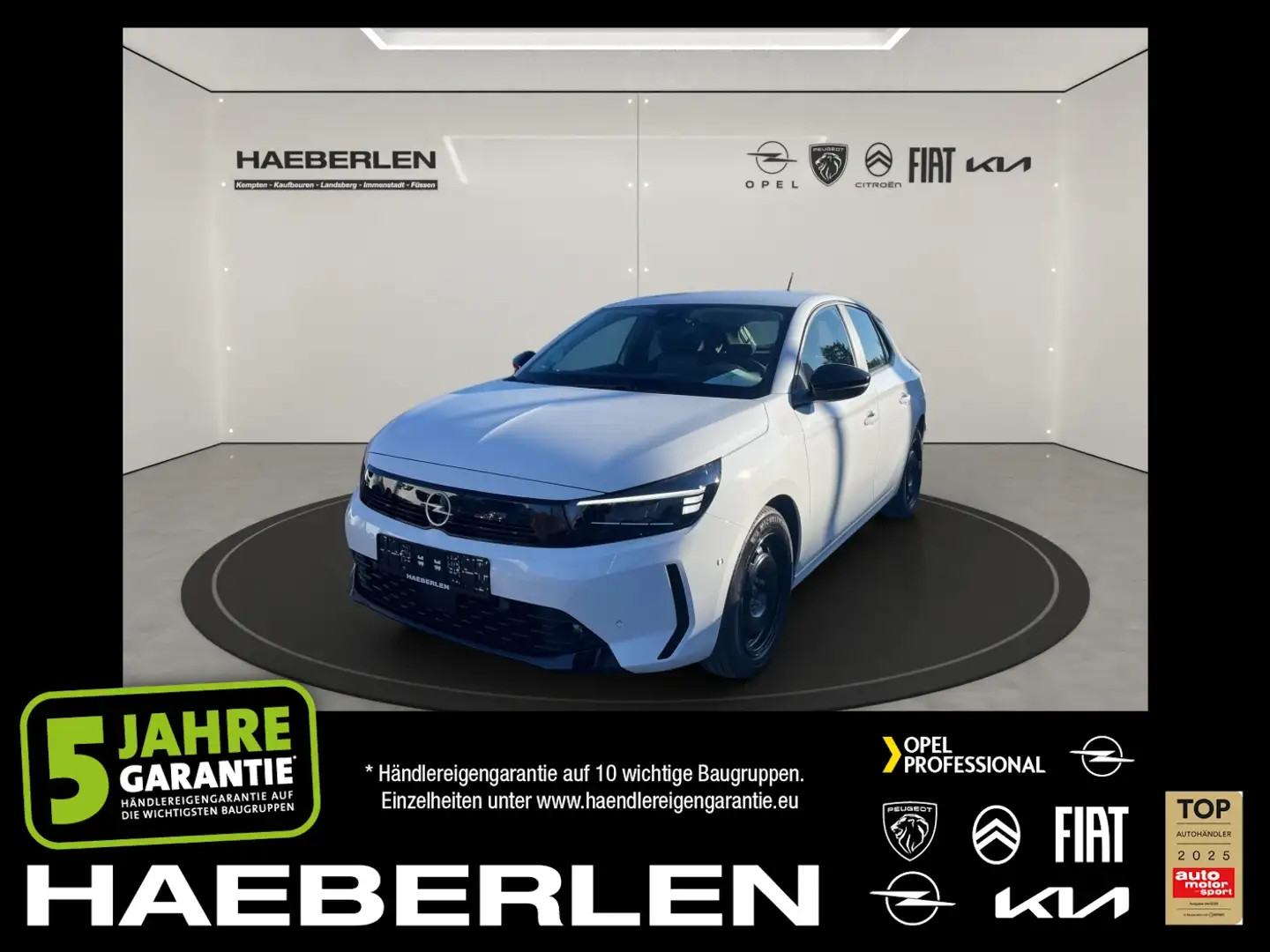 Opel Corsa F 1.2 Turbo Rückfahrkamera, Sitz+Lenkradhz Bianco - 1