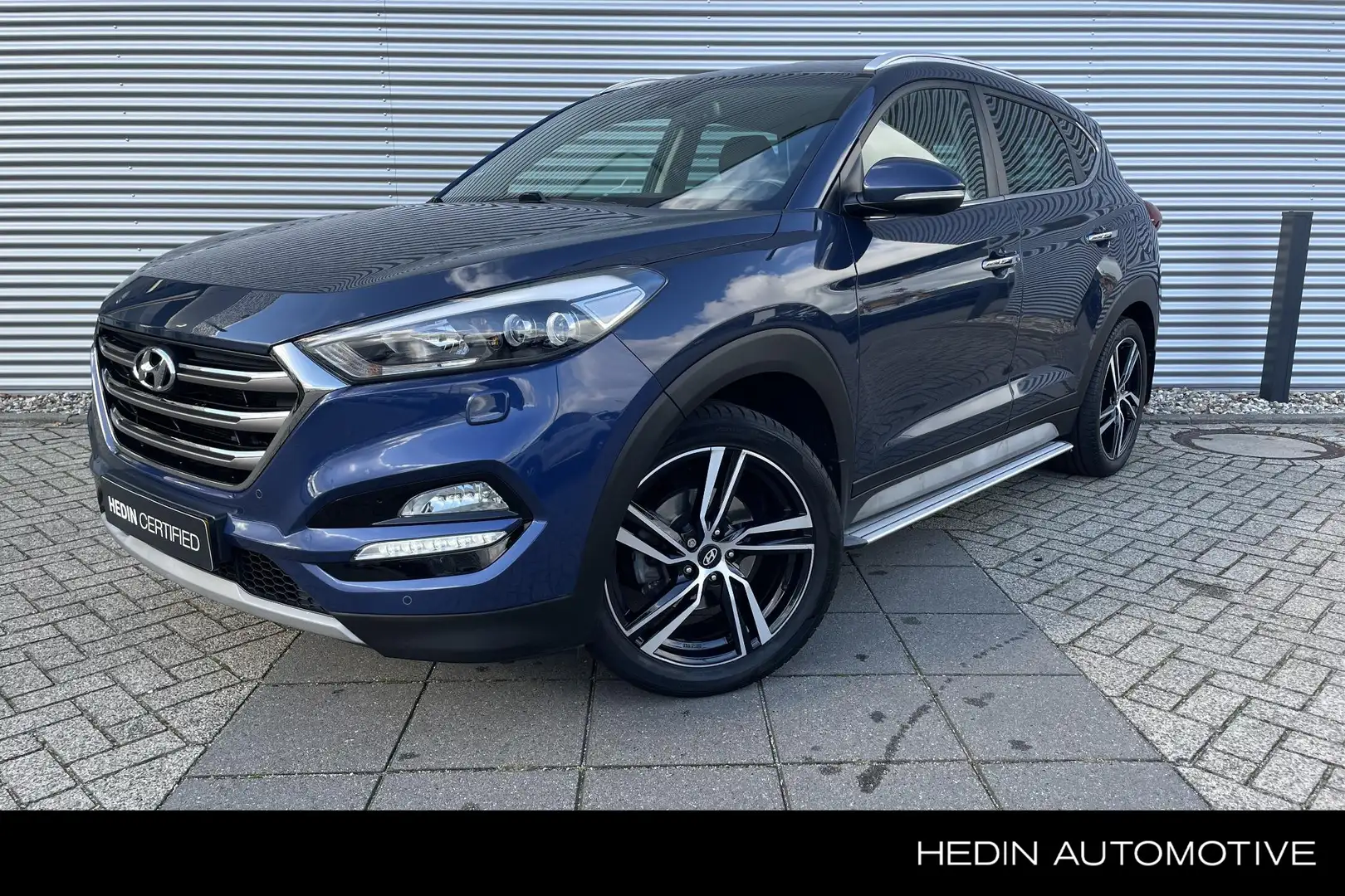 Hyundai TUCSON 1.6 GDi Premium leder-stoelverwarming-trekhaak Blauw - 1