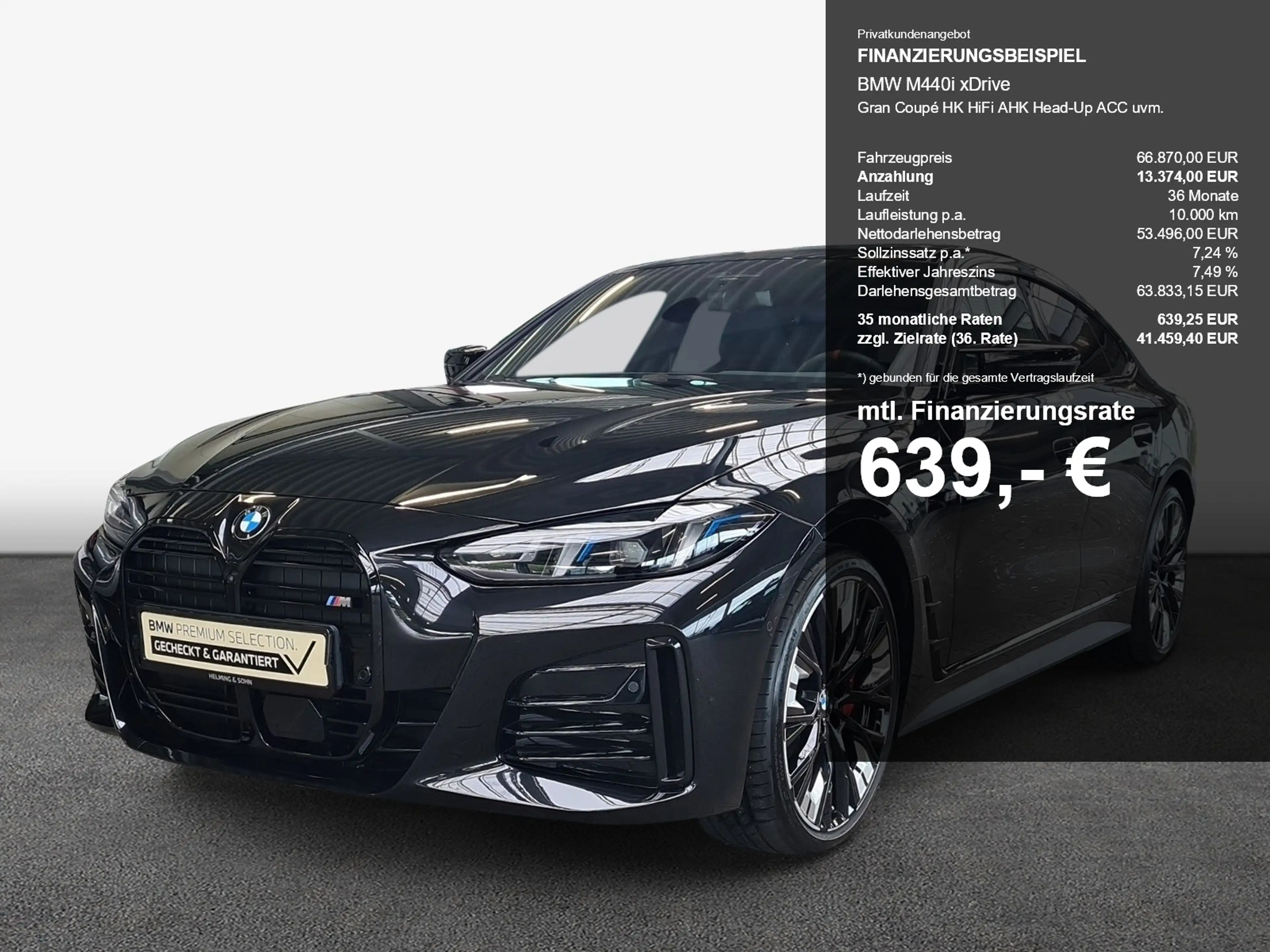 BMW 440 M440i xDrive Gran Coupé HK HiFi AHK Head-Up ACC uv — photo 2