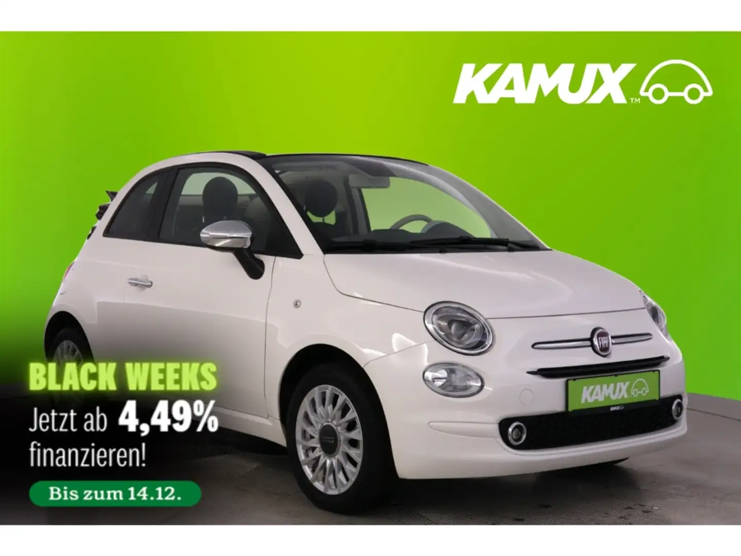 Fiat 500C 1.0Mild-Hybrid Dolcevita+NAVI+TEMPO+PDC Wit - 1