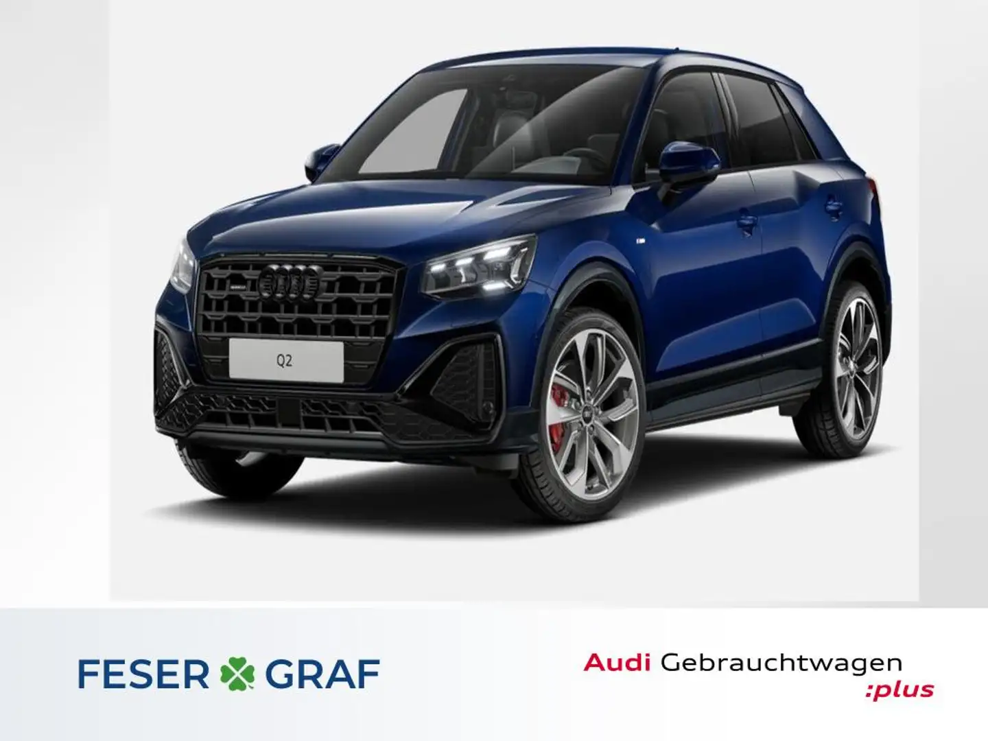 Audi Q2 S line 40 TFSI qu. S-tro. +Matrix+ACC+AHK+SONOS+ Bleu - 1