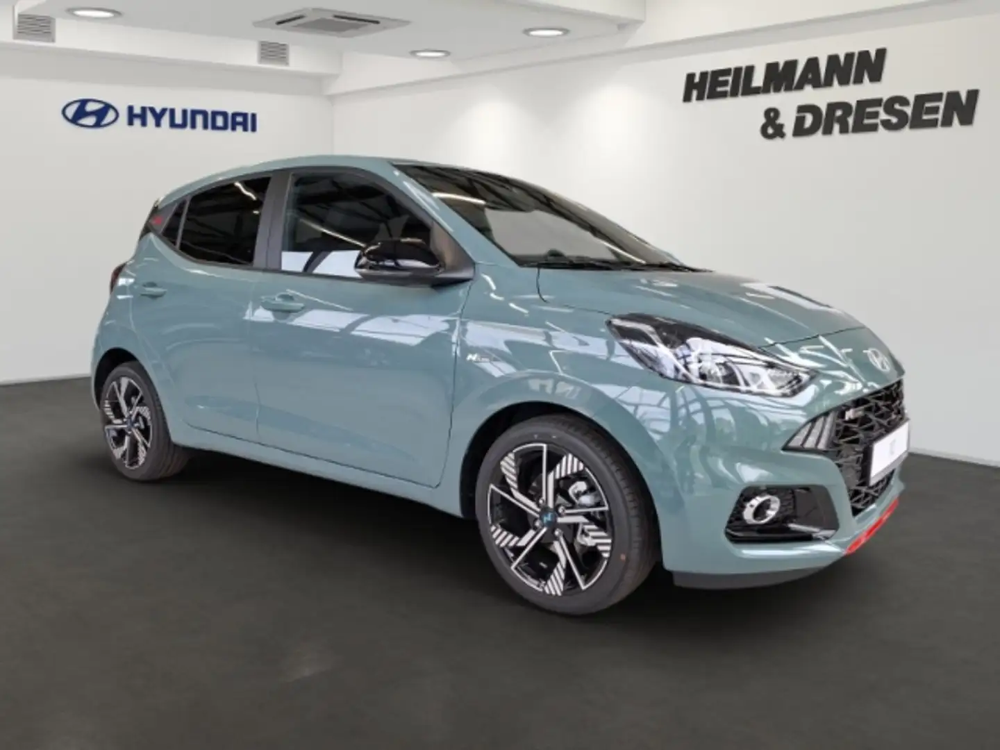 Hyundai i10 N Line 1.0 Navi/Klimaautomatik/PDC/Lenkrad/Sitzhei Grün - 2