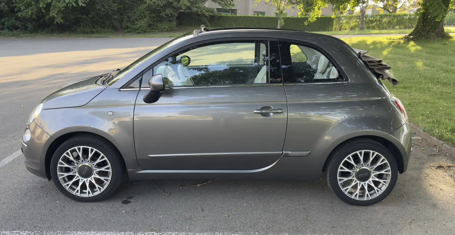 Fiat 500C 1.2 8V 69 ch Lounge Gris - 2