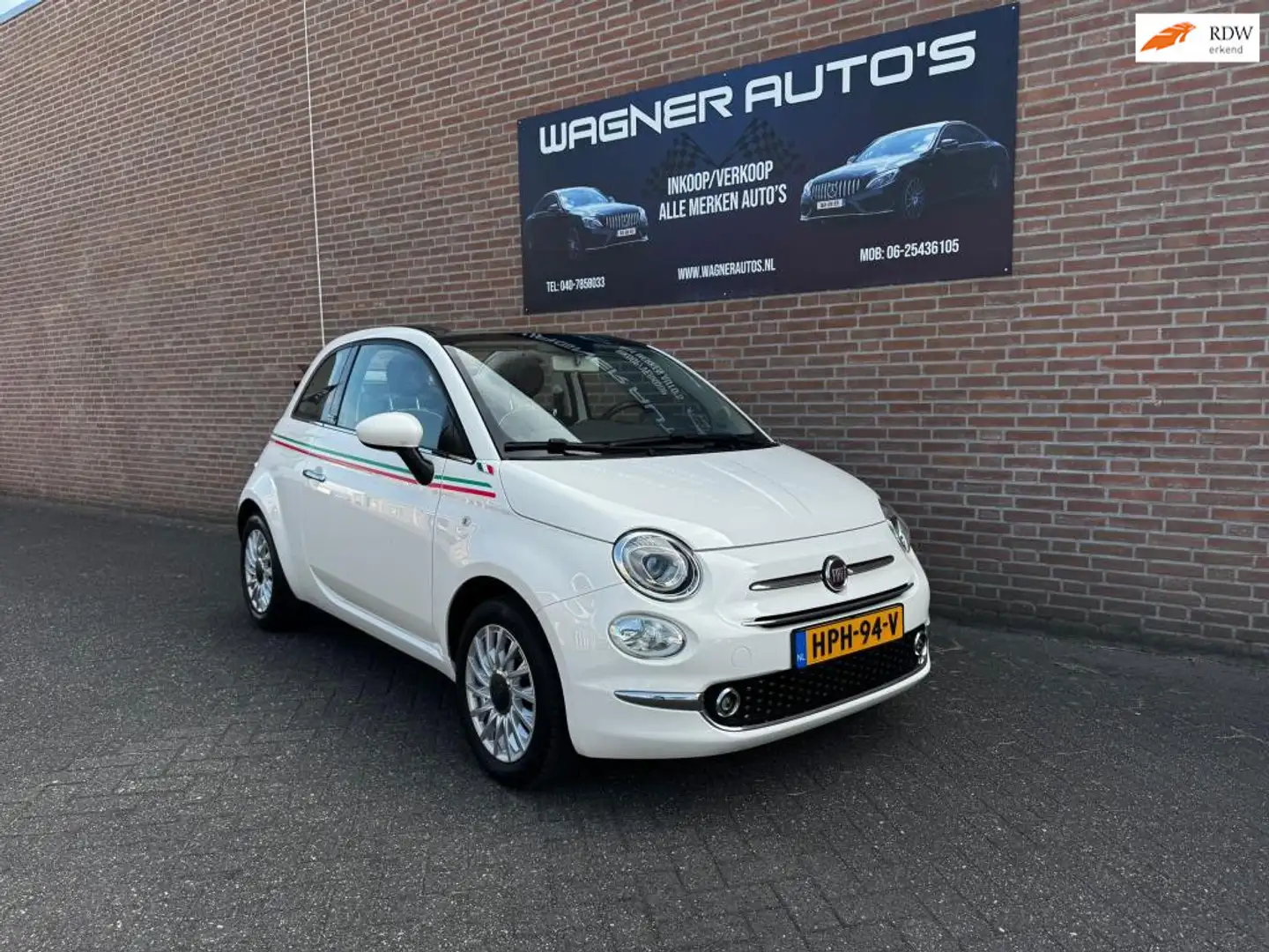 Fiat 500C 1.2 Lounge Cabrio Cruise control Airco PDC Blanco - 1