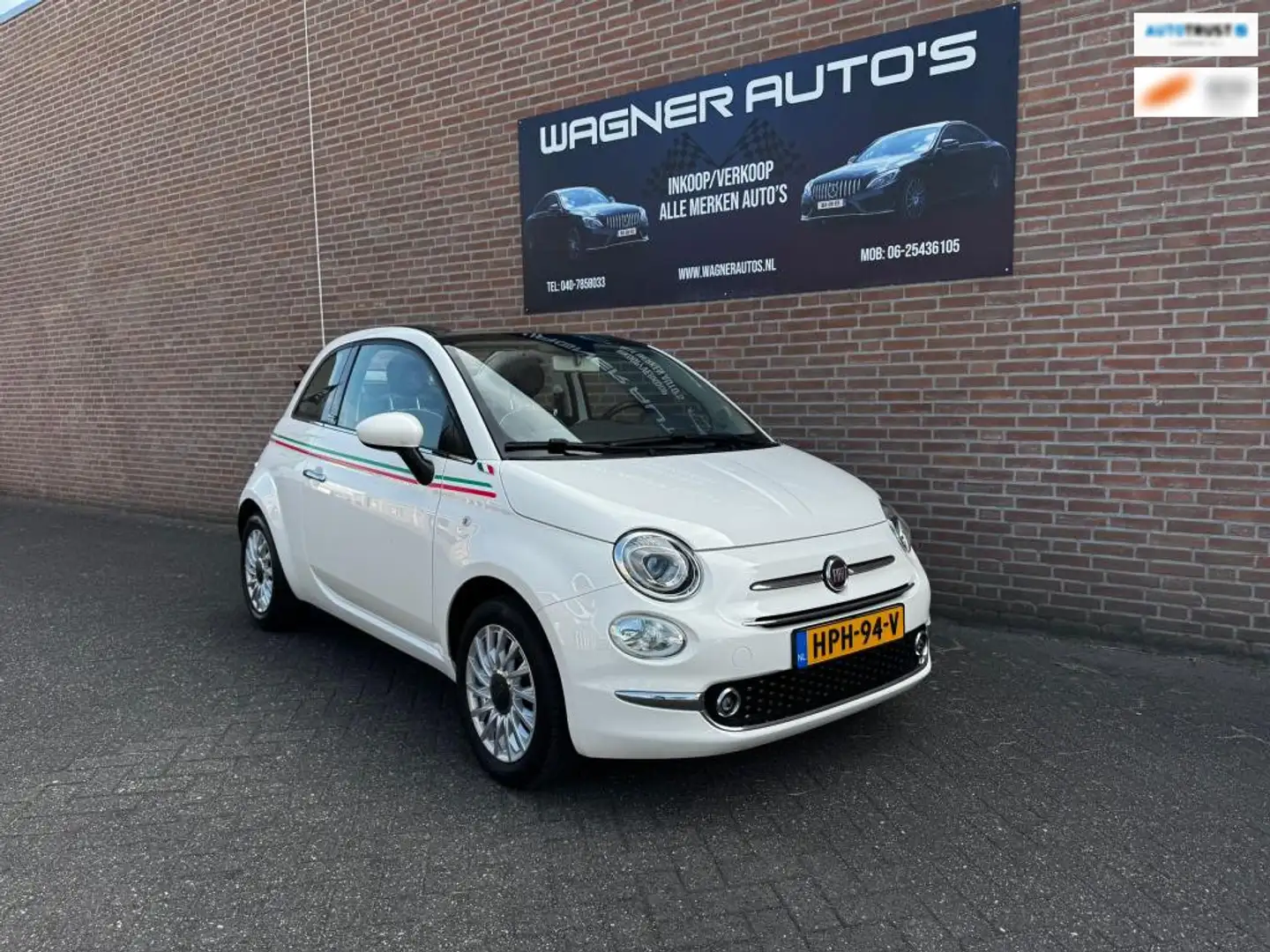 Fiat 500C 1.2 Lounge Cabrio Cruise control Airco PDC Wit - 1