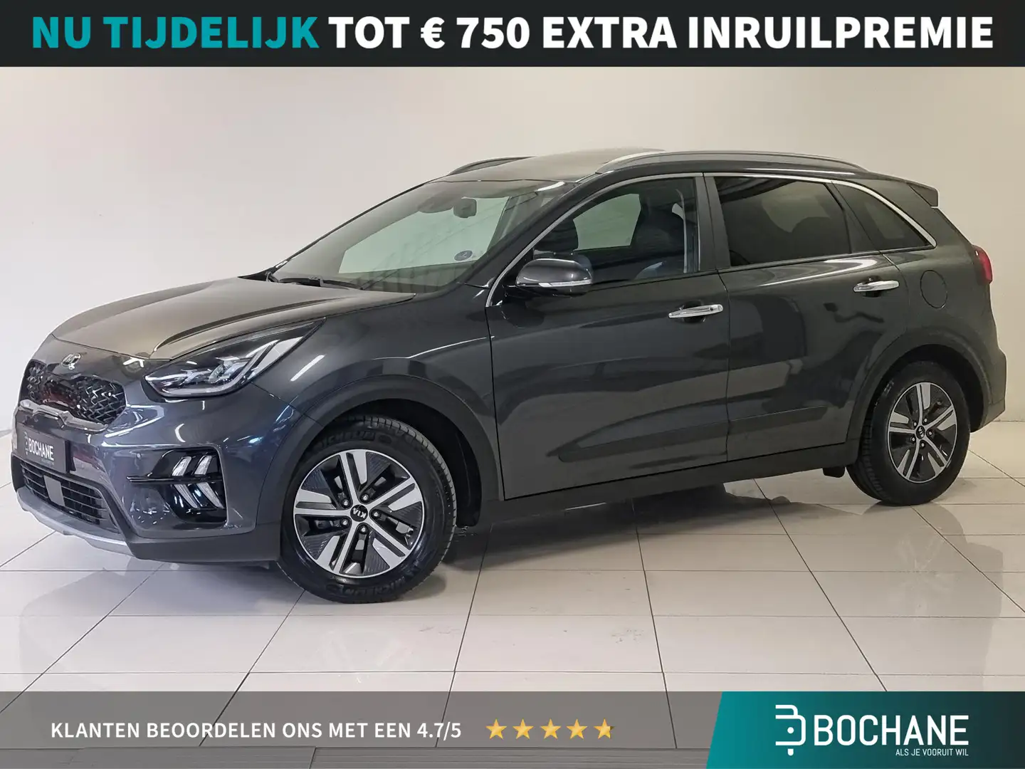 Kia Niro 1.6 GDi Hybrid ExecutiveLine | Open dak | Lederen Grijs - 1