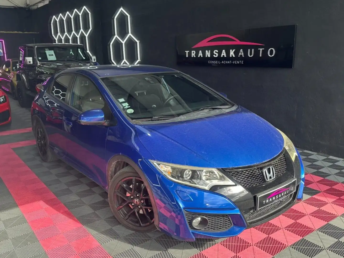 Honda Civic 1.6 i-DTEC 120 ch Exclusive Navi ~ Climatisation a Синий - 1
