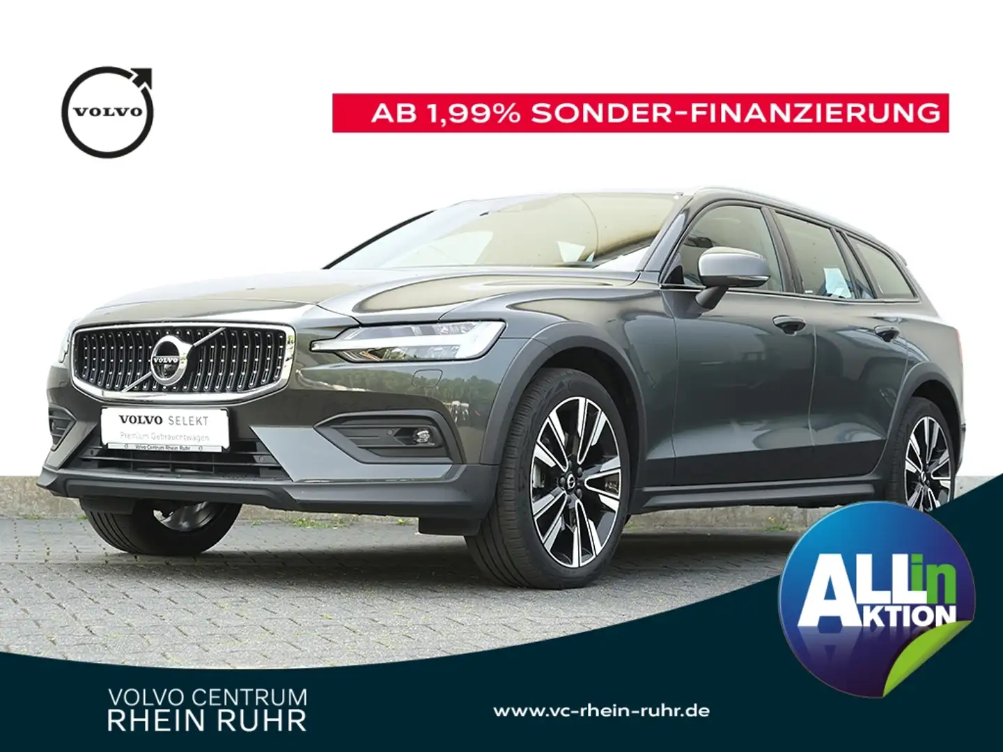 Volvo V60 CrossCountry B4 D AWD Pro+WP+LP+360°+AHK+ Grijs - 1