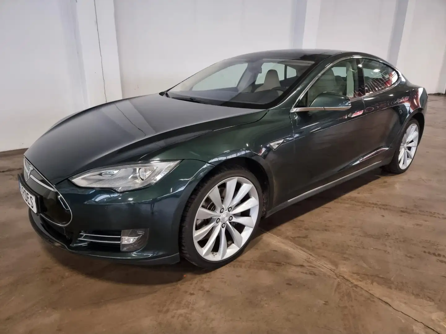 Tesla Model S 85 Basis "Gratis Supercharger-Nutzung" Zöld - 1