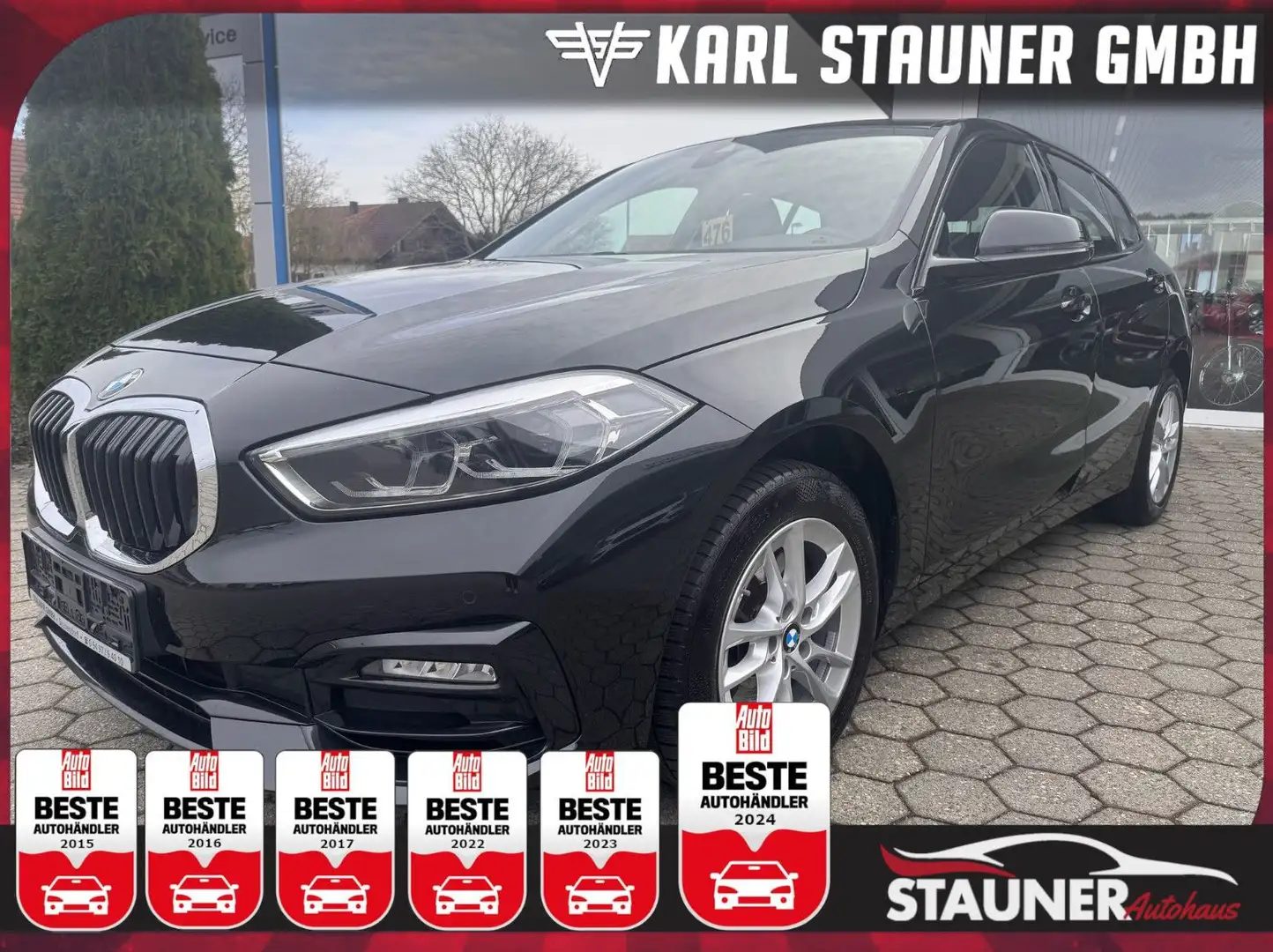 BMW 118 i Sport Line LENKRADH. LED PDC NAVI DAB Schwarz - 1