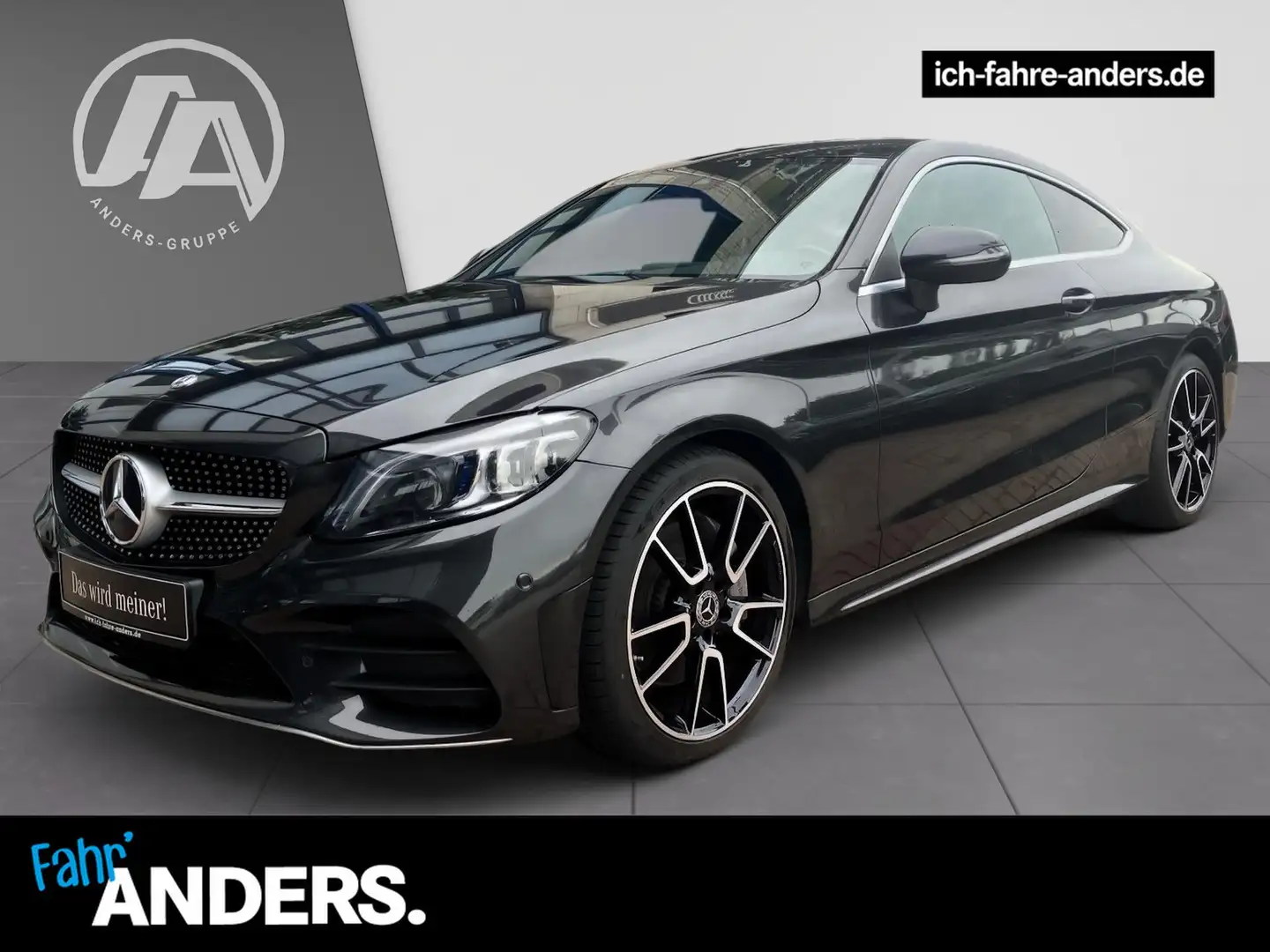 Mercedes-Benz C 300 Coupé AMG+Com+digCock+Pan+M-BEAM+Kam+Apple Gris - 1