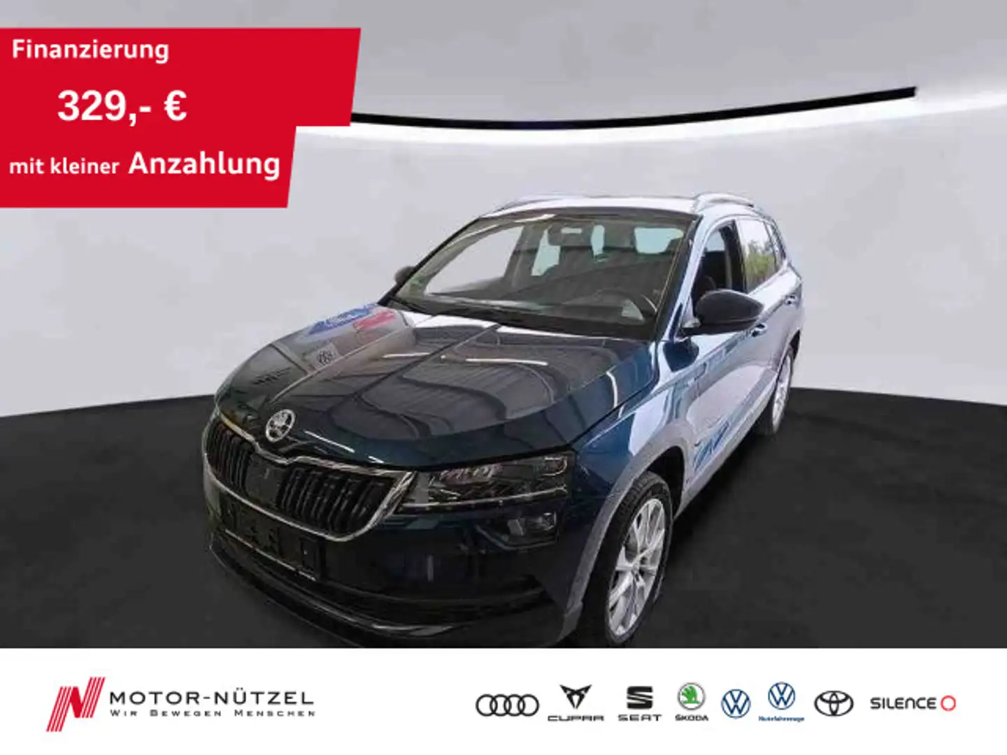 Skoda Karoq 1.0 TSI CLEVER LED+NAV+APP+GRA+SHZ+PDC+AHK Blau - 1