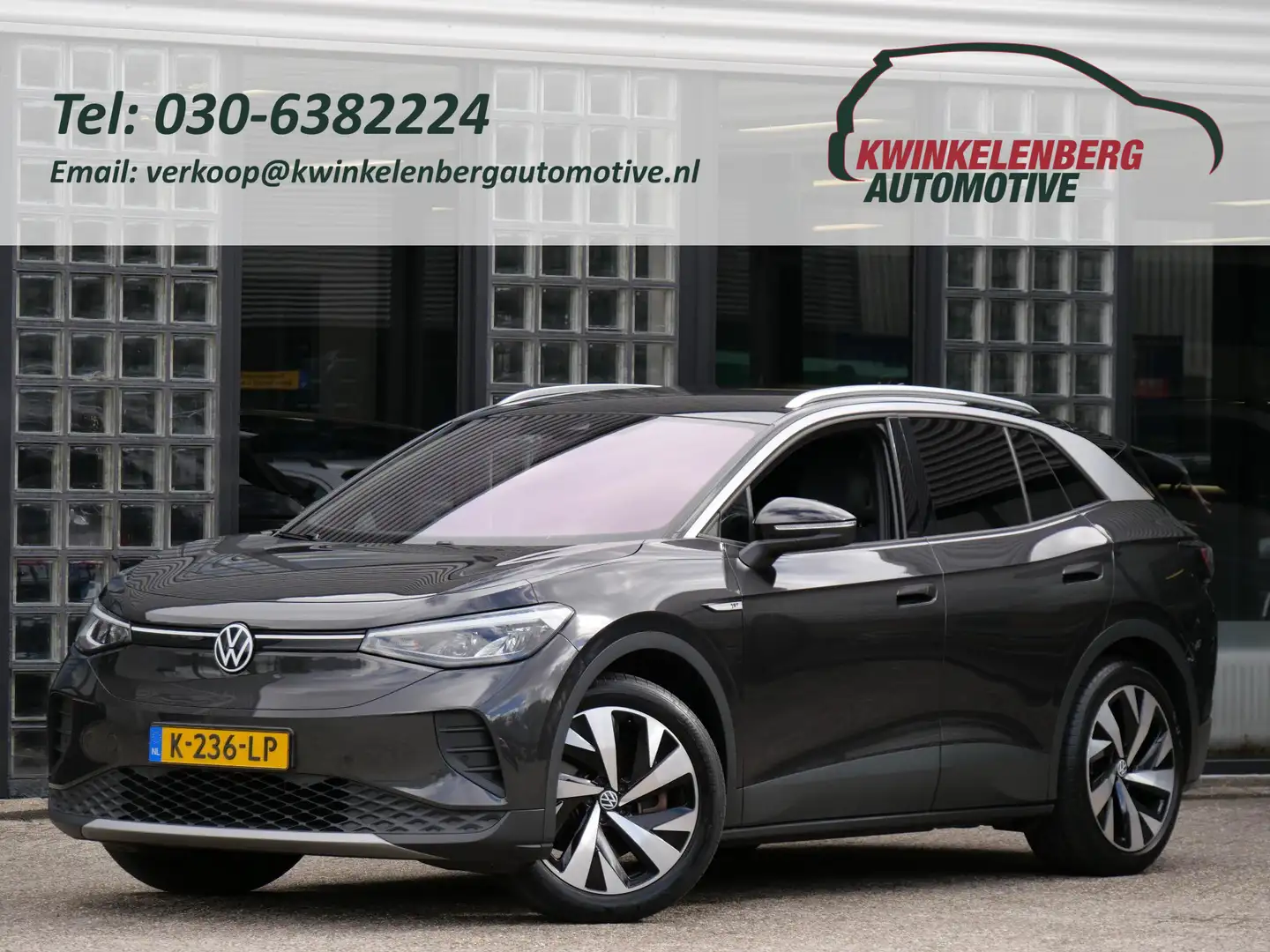 Volkswagen ID.4 1ST 77kWh CAMERA/ KEYLESS/ WEGKL. TREKHAAK/ SFEERV Grijs - 1
