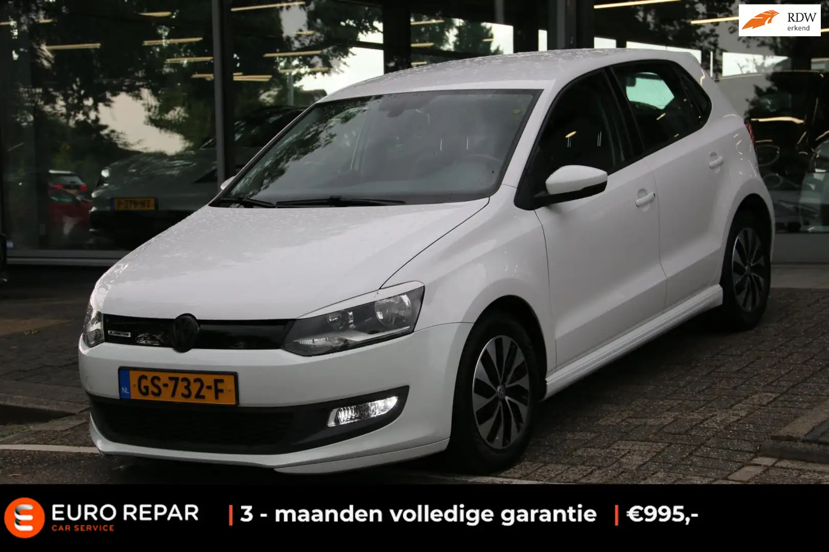 Volkswagen Polo 1.0 BlueMotion Edition LEDER NAVI NL-AUTO NAP! Wit - 1