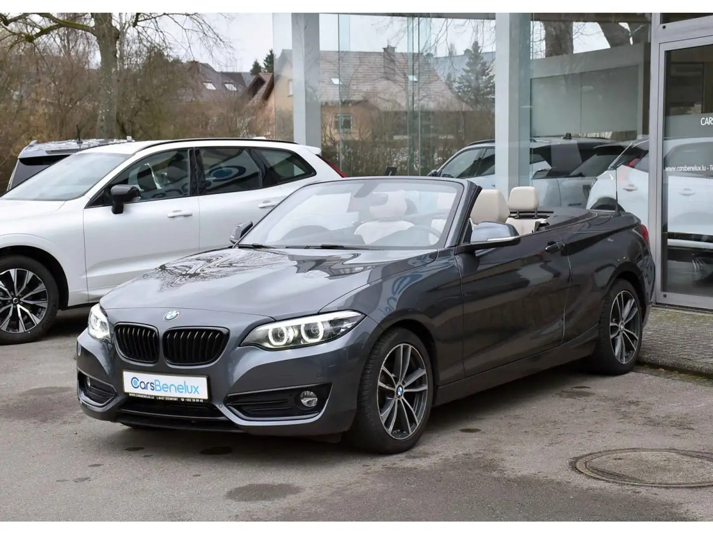 BMW 218 dA Cabrio Sportline CUIR GPS PDC ACCES CONFORT Grau - 2
